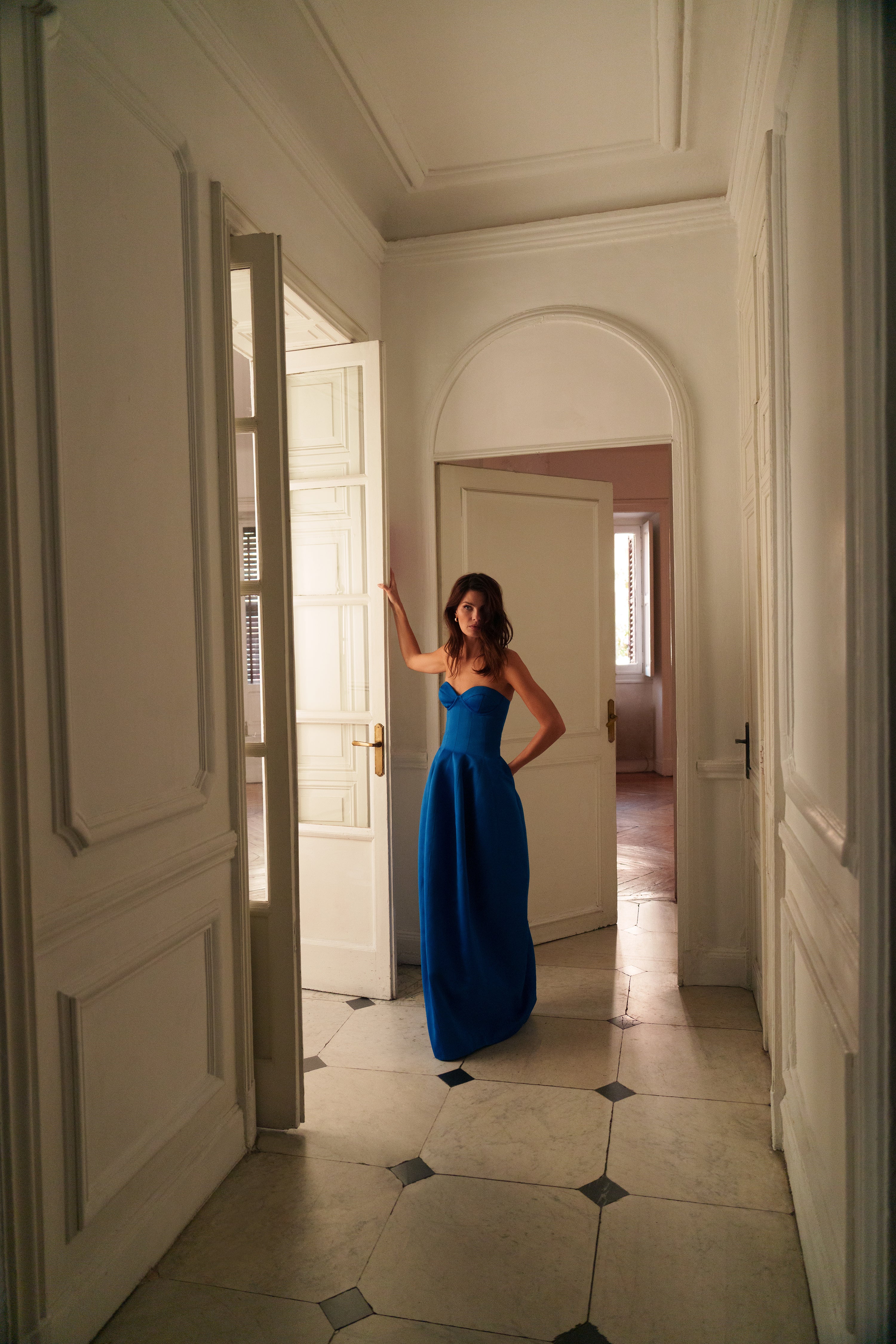 Strapless Structured Gown