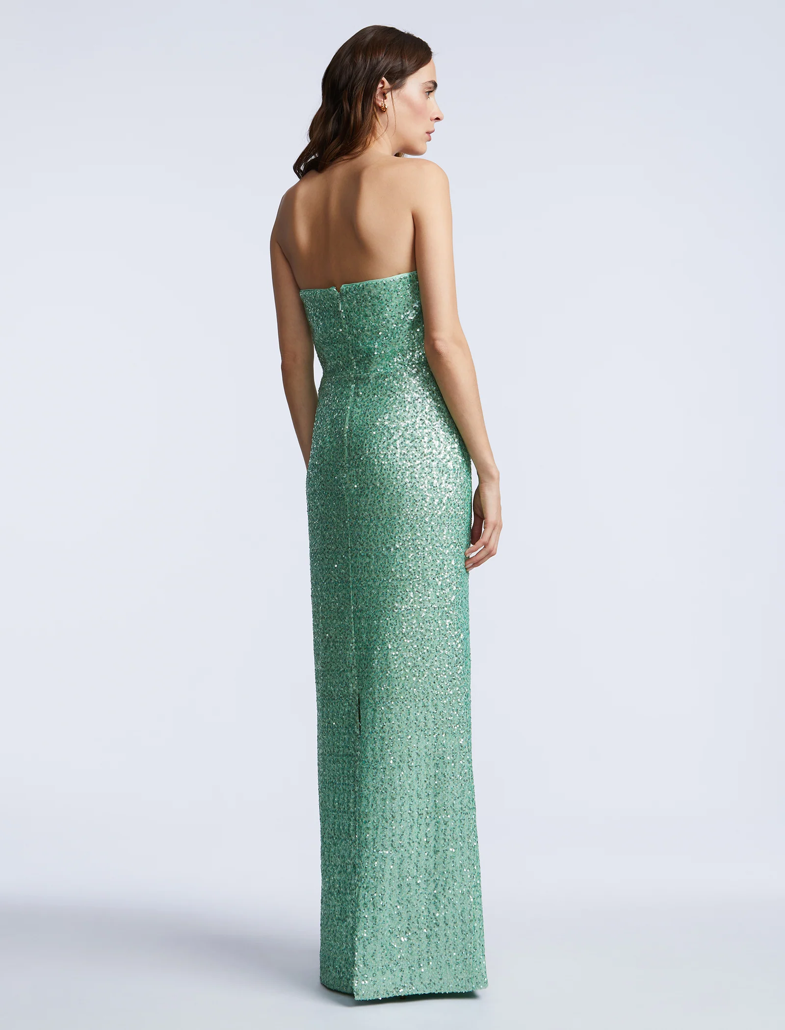 Plunging U Neckline Gown