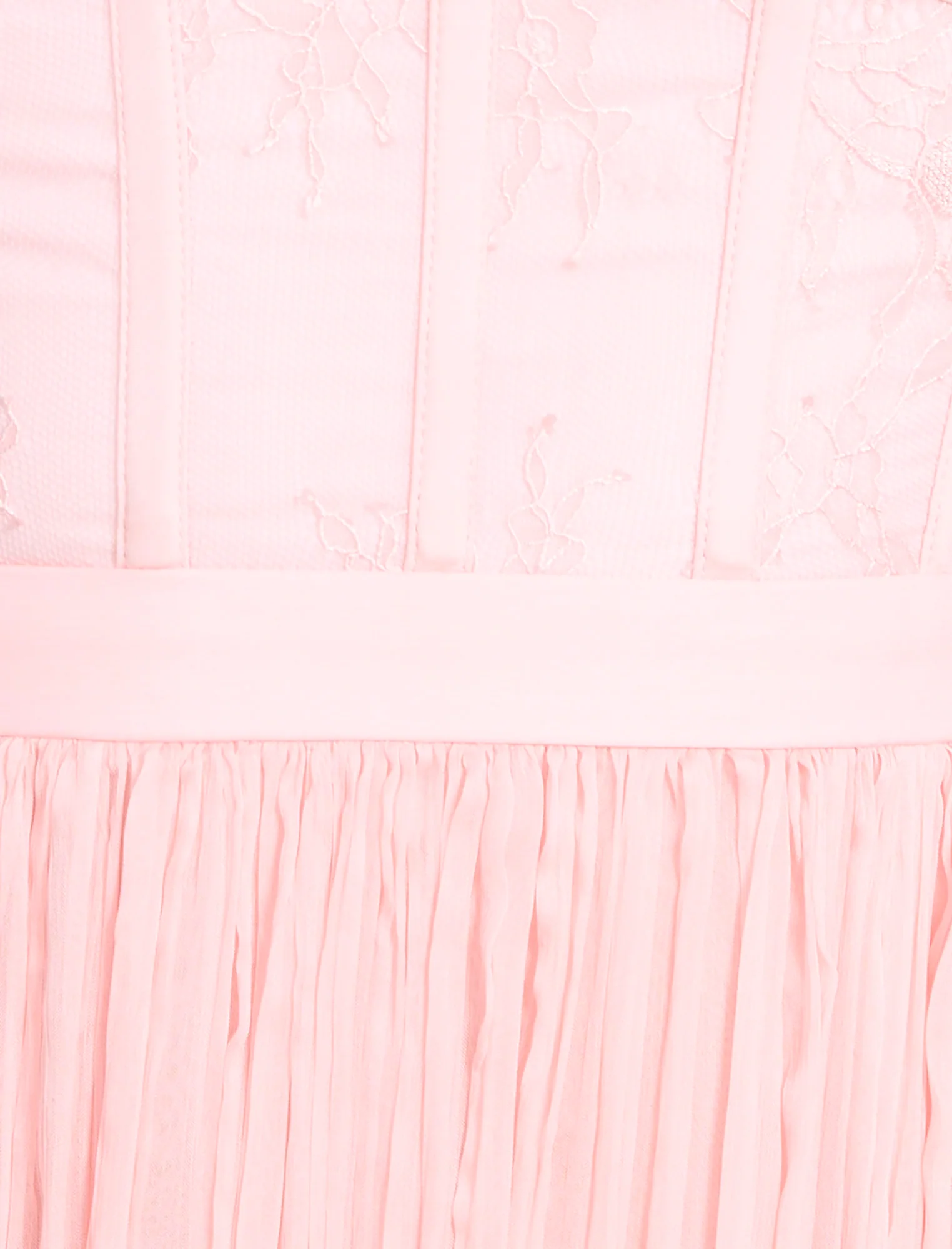 Lace Bodice Chiffon Rufle Gown