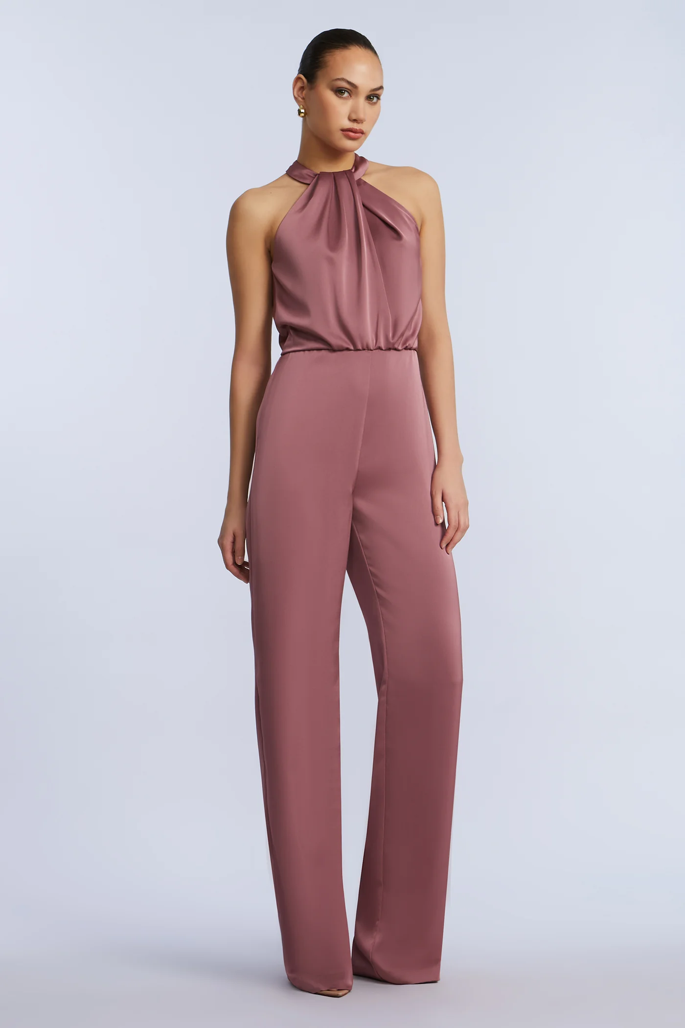 Pleated Halter Jumpsuit