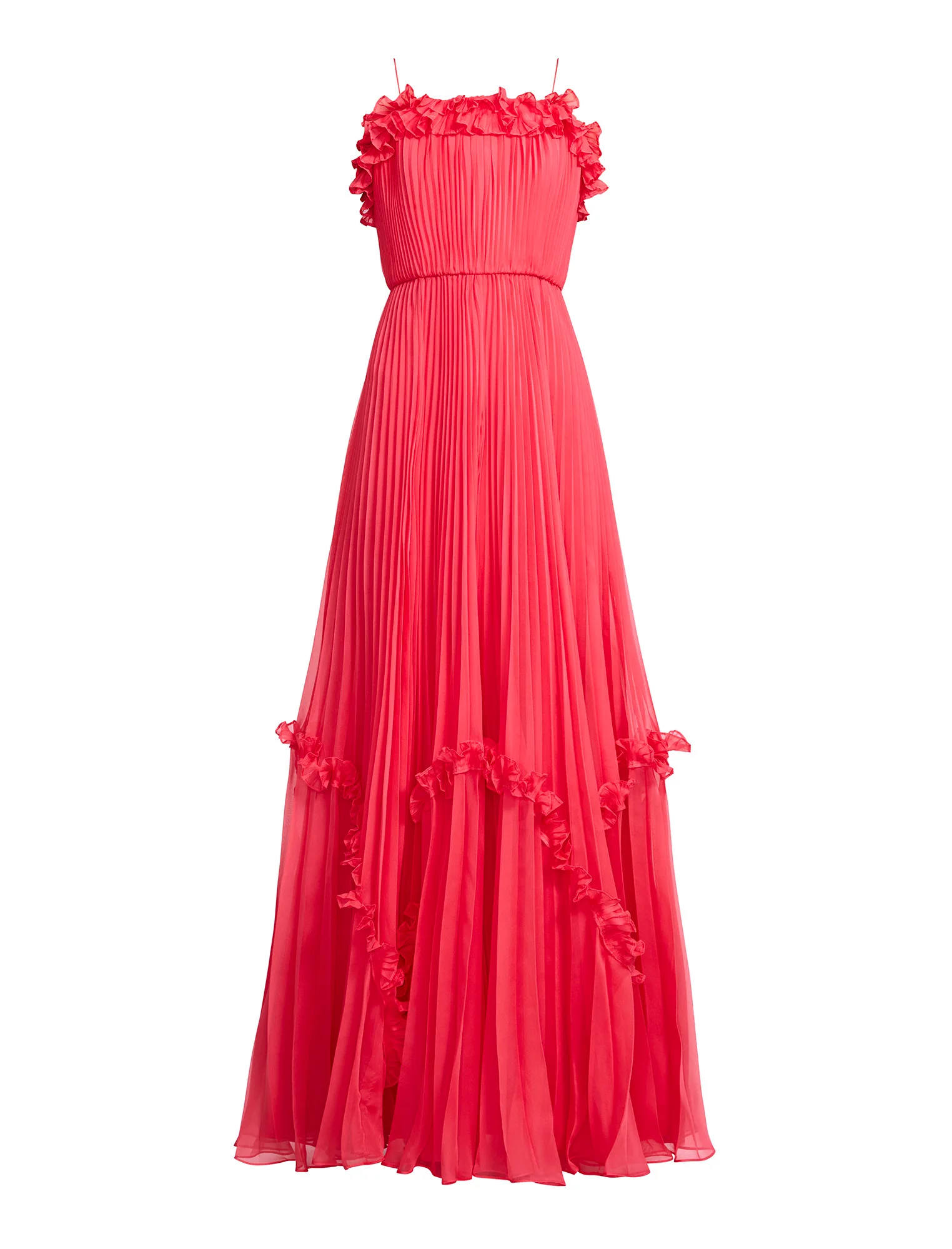 Shirring Ruffle Gown