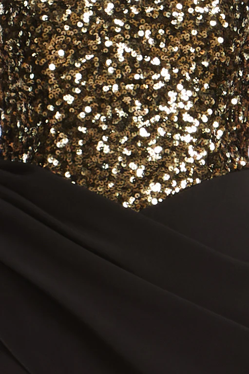 Sequin Crepe Dress