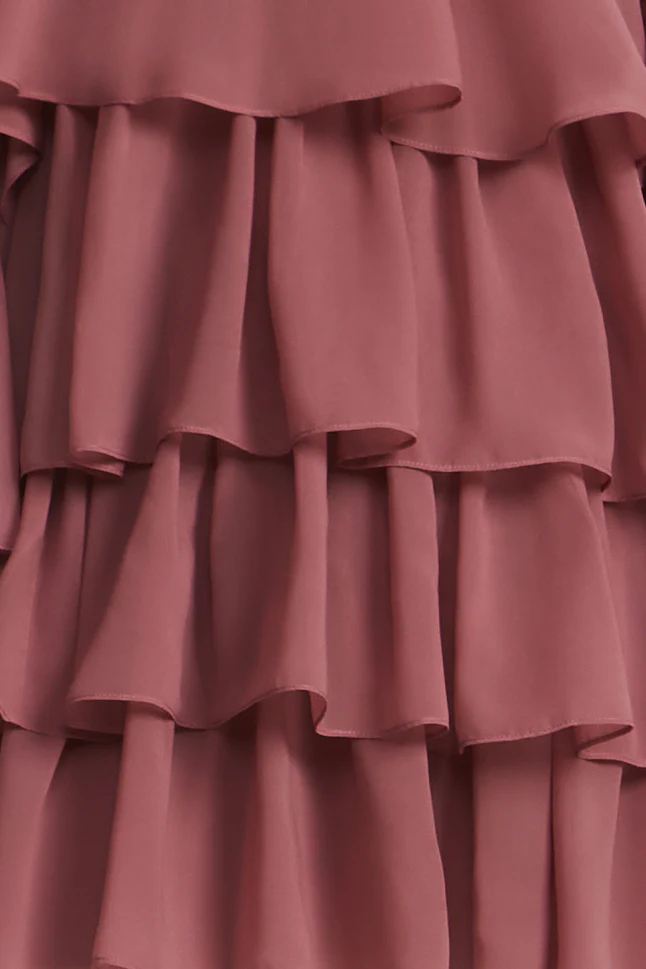 Chiffon Ruffle Mini Dress