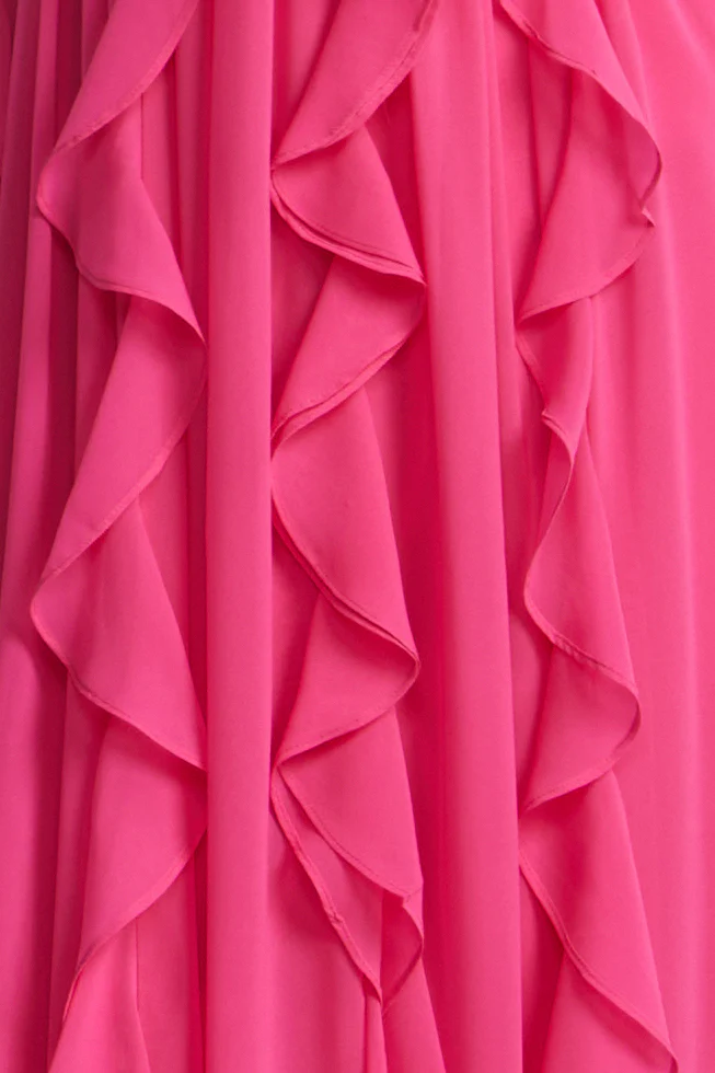 Ruffle Chiffon Gown