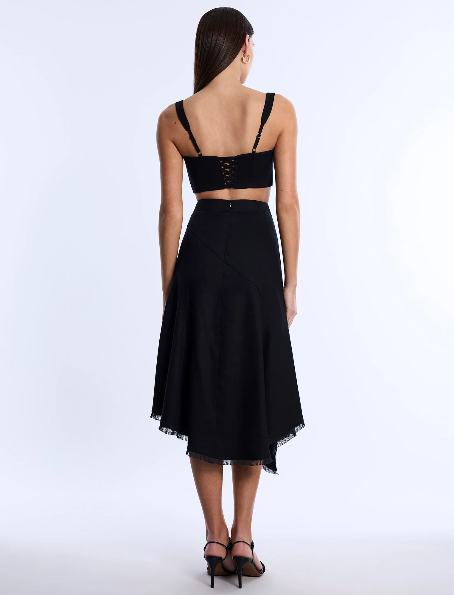 High-Slit Flared Skirt