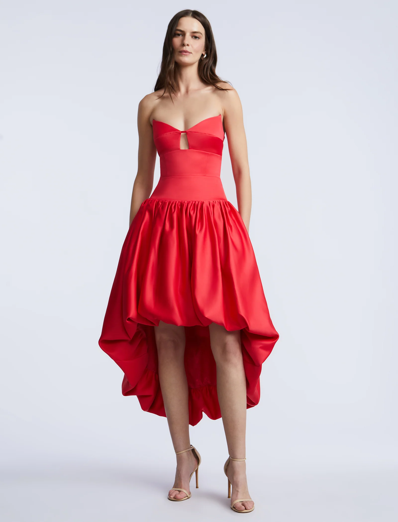 Solid Bubble Hem Dress