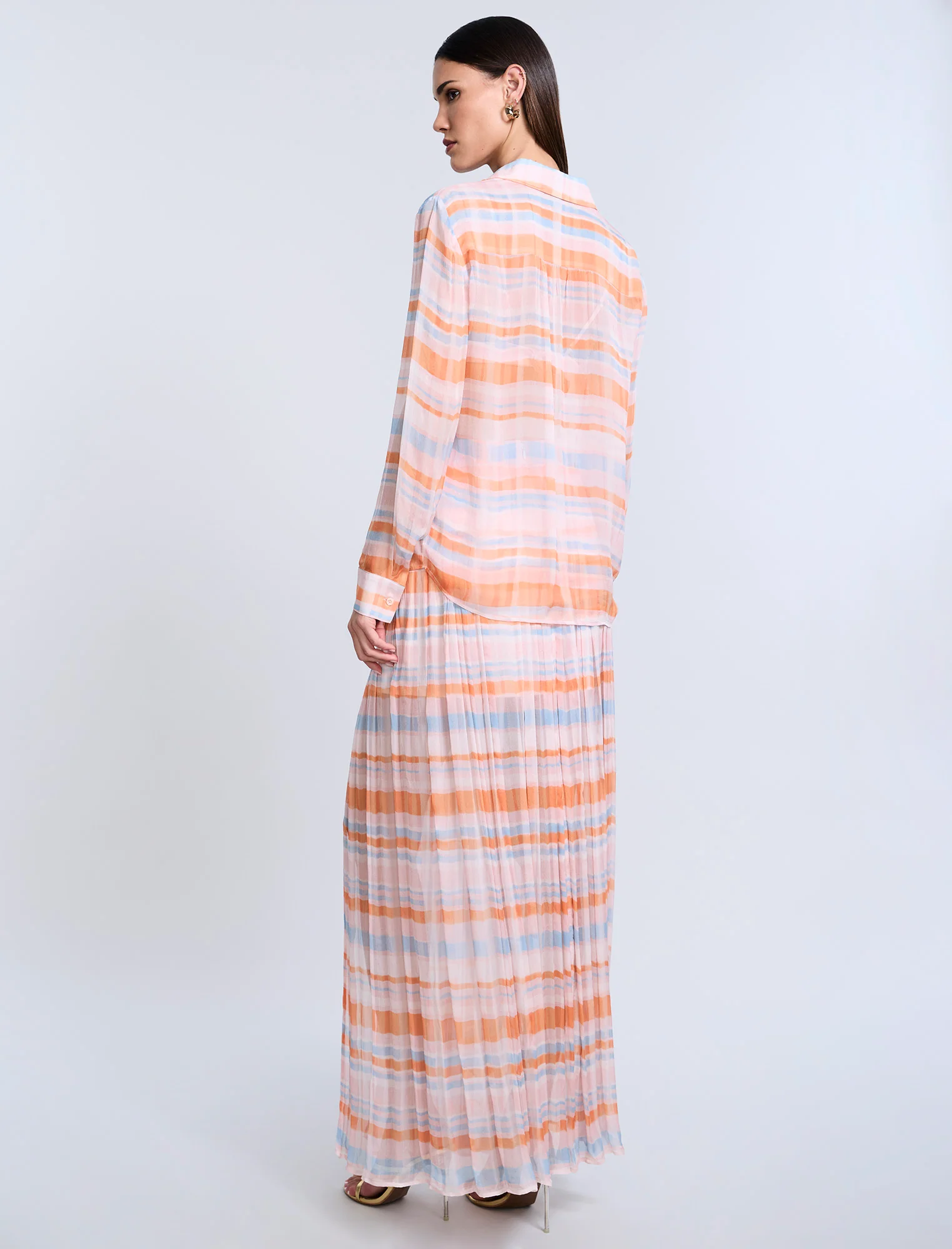 Chiffon Plaid Blouse