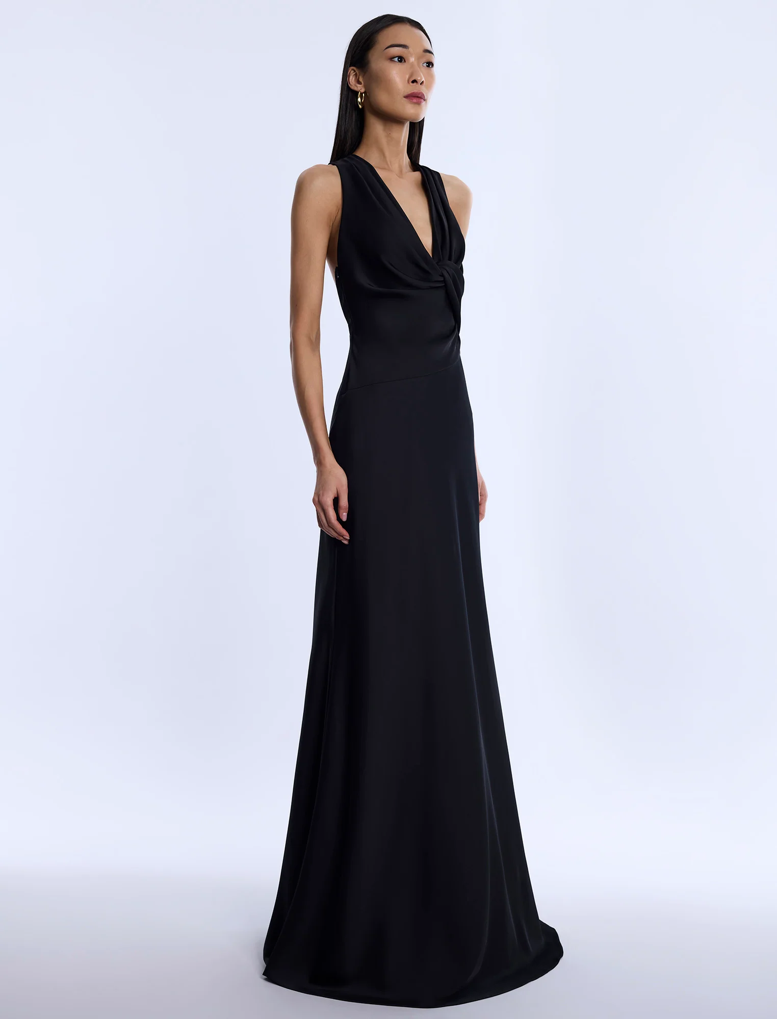 Cowl Neck Halter Gown