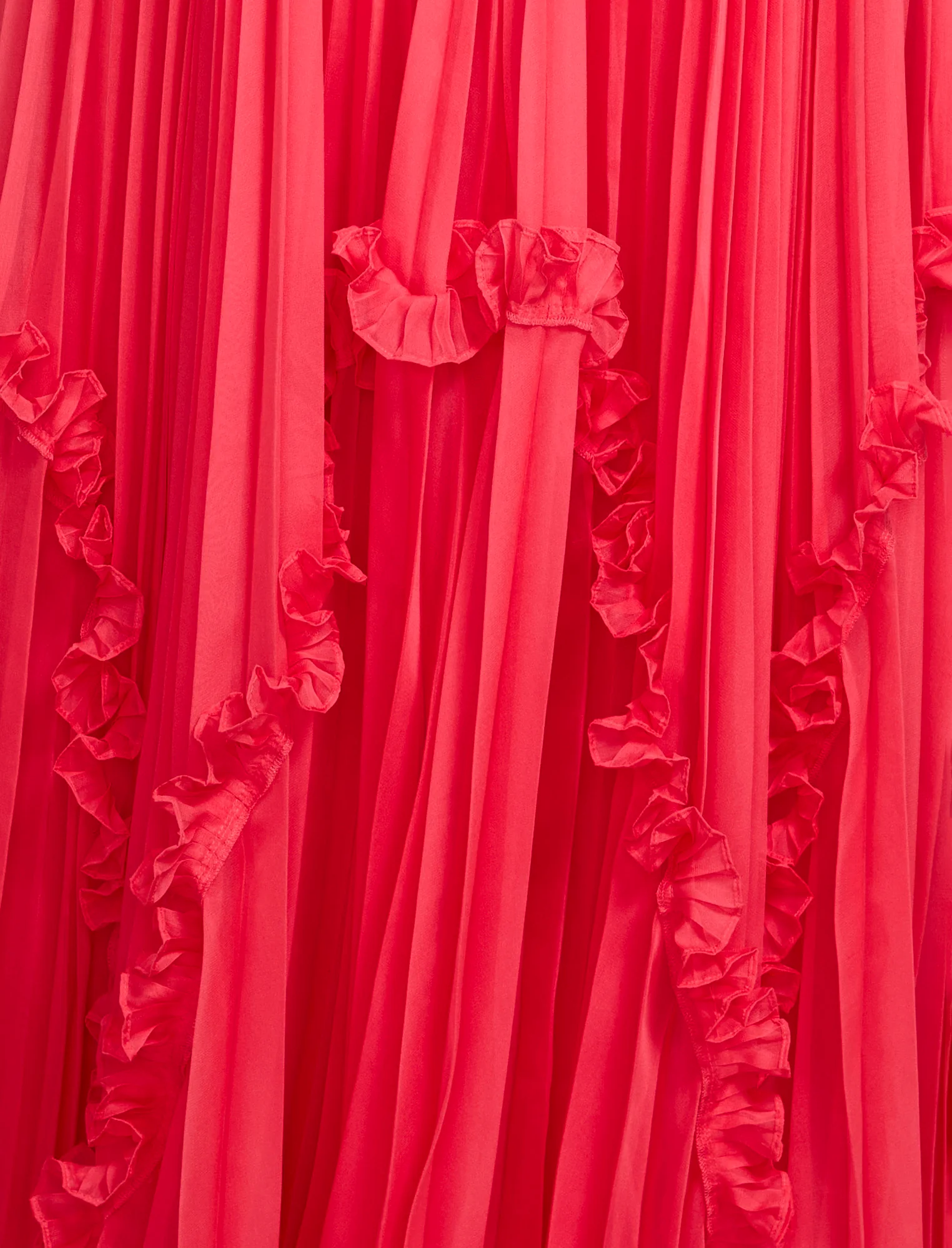 Shirring Ruffle Gown