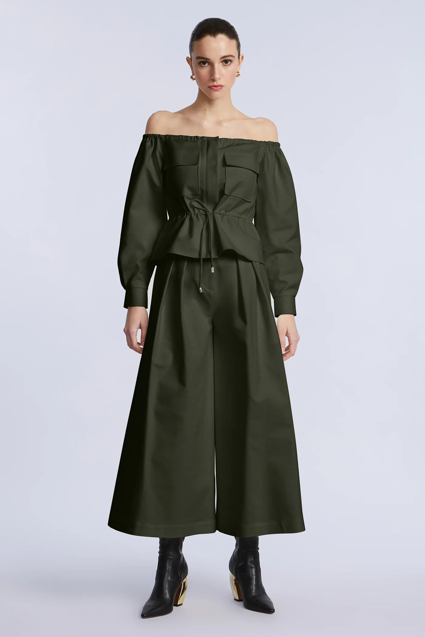 Off Shoulder Drawstring Top