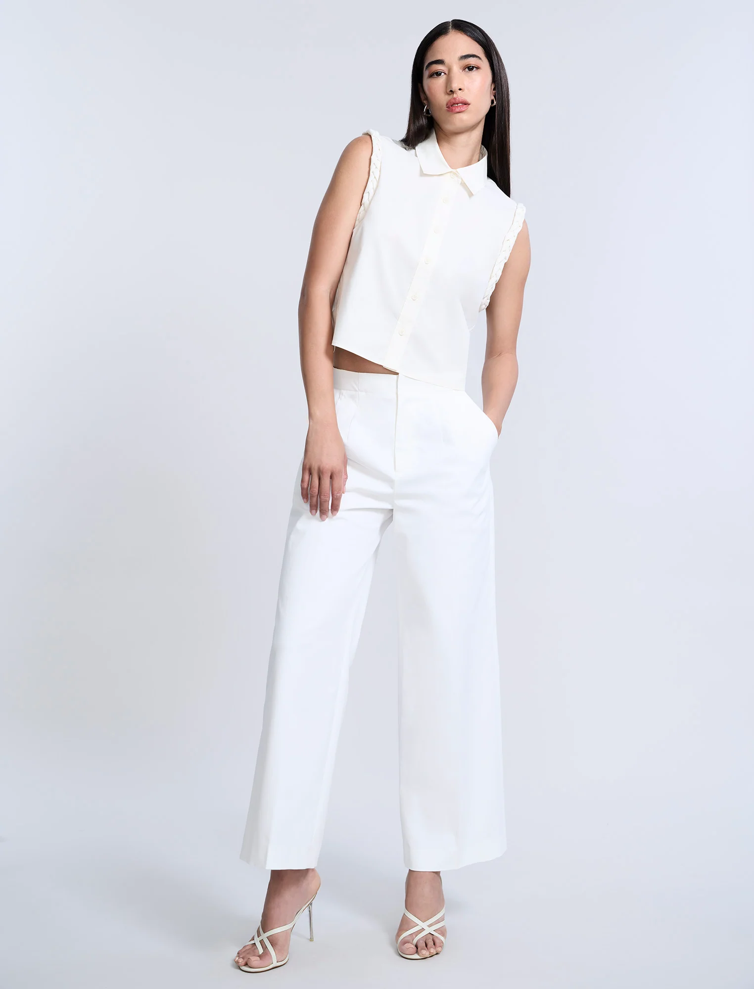 Braided Button Down Shirt