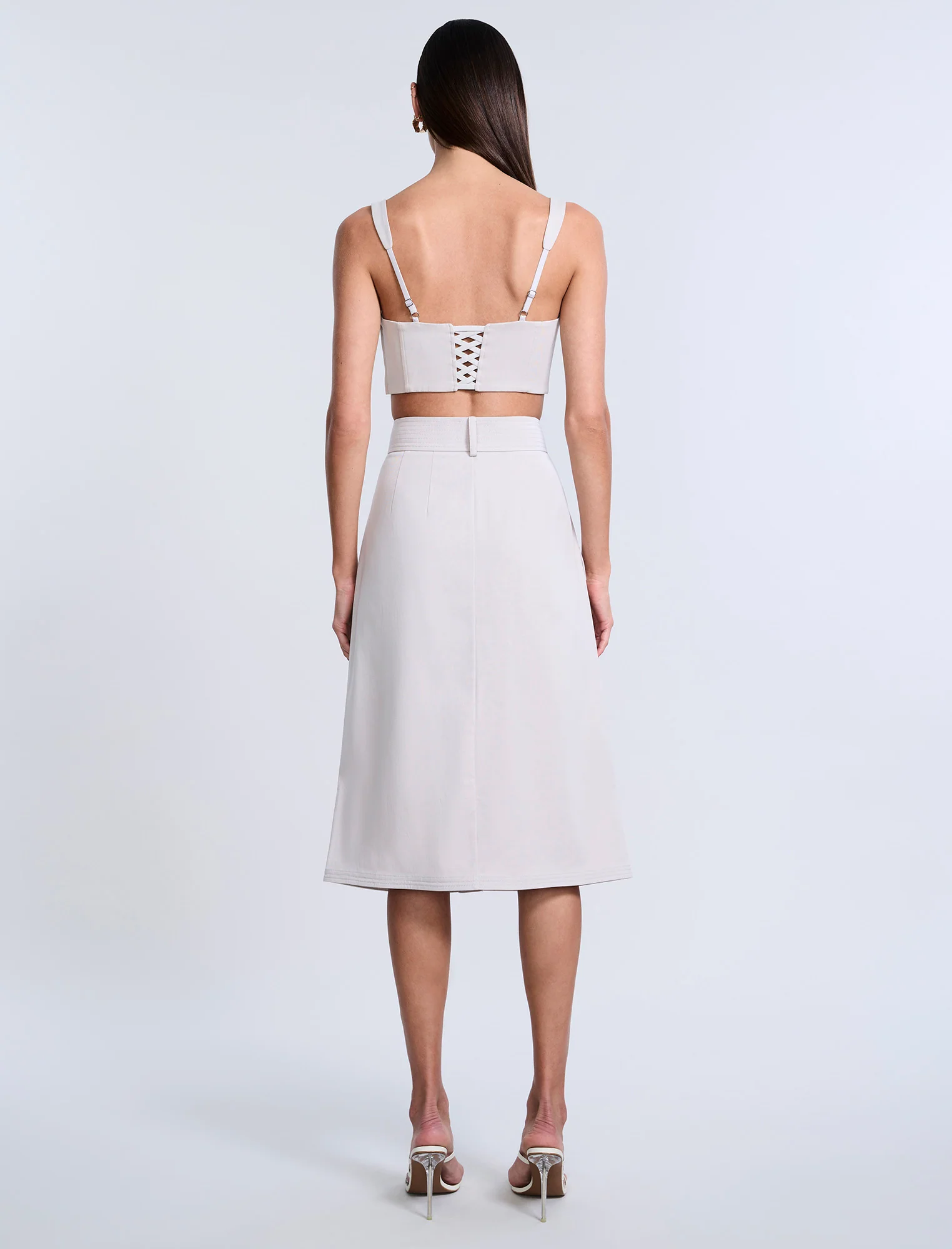 Button Front Cargo Skirt