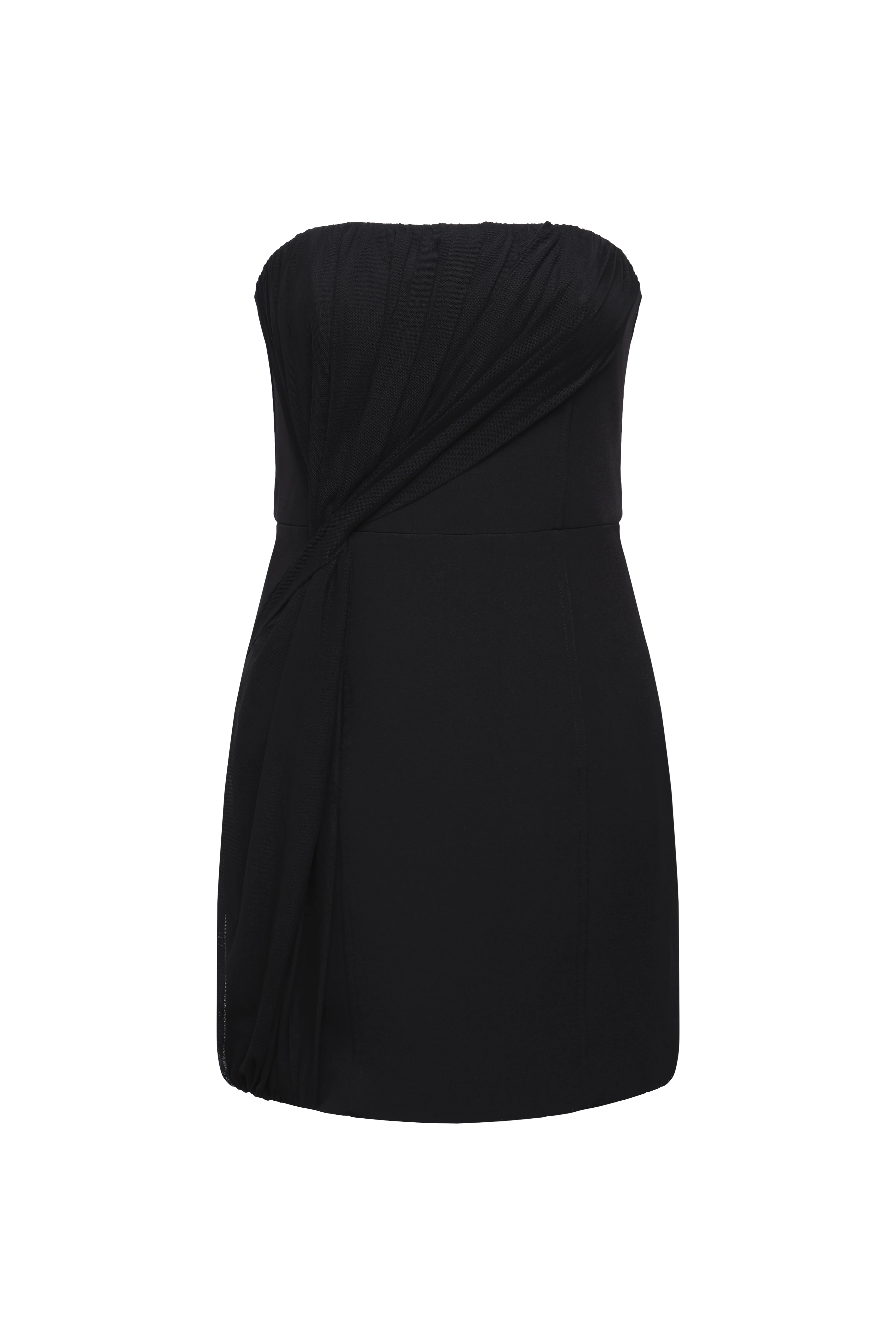 Draped Tulle Crepe Cocktail