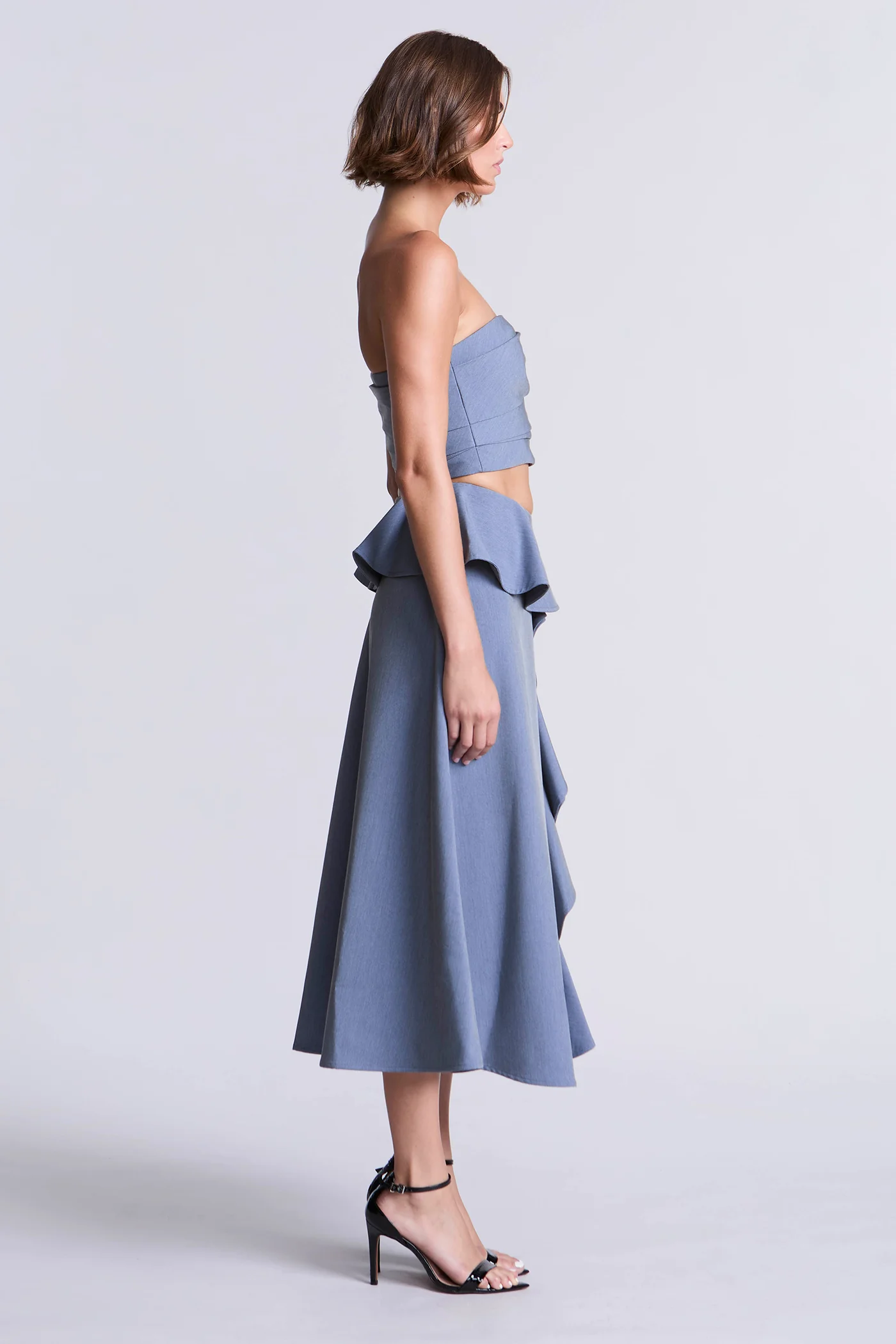 Solid Suiting Fabric Bustier