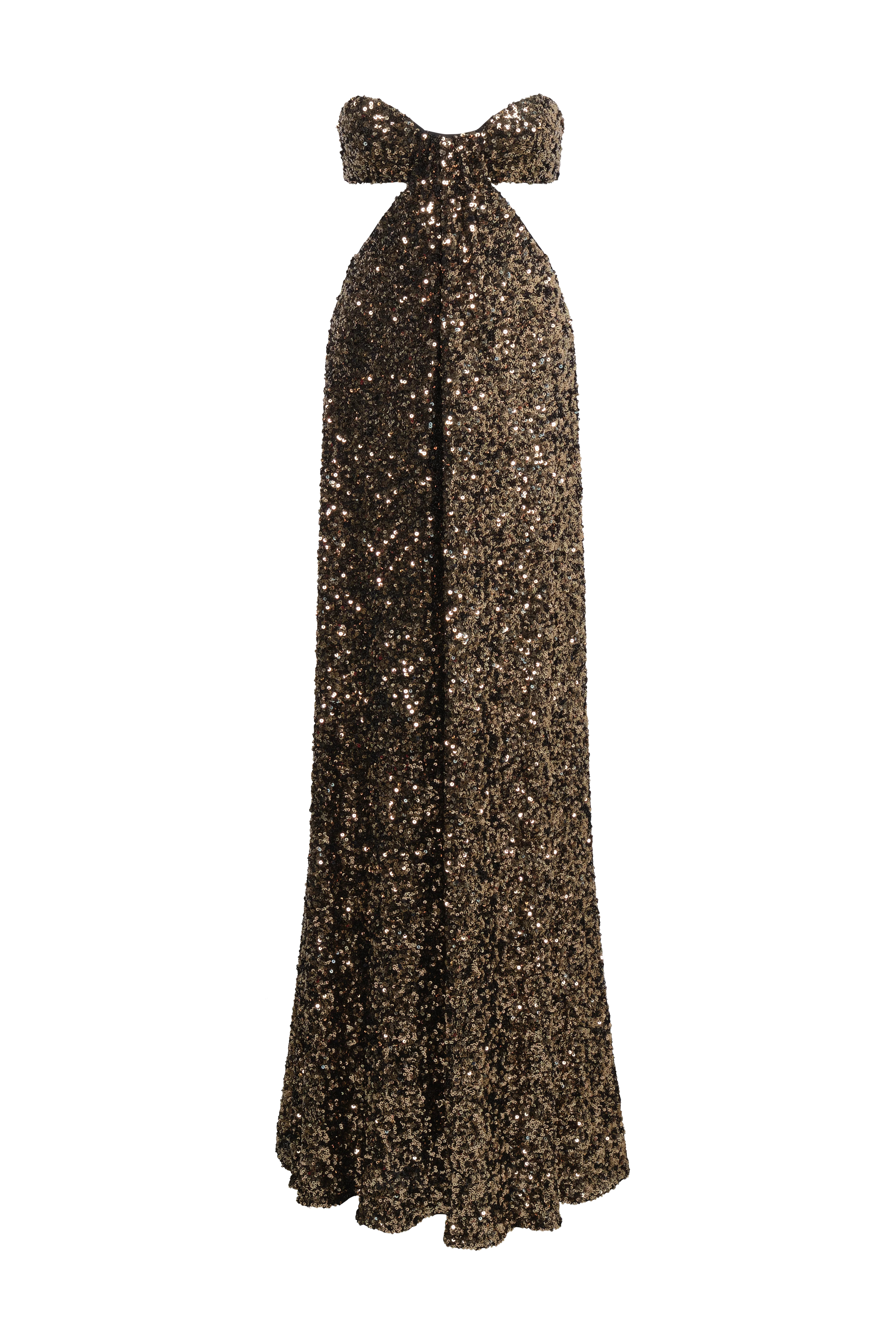 Sequin Strapless Gown