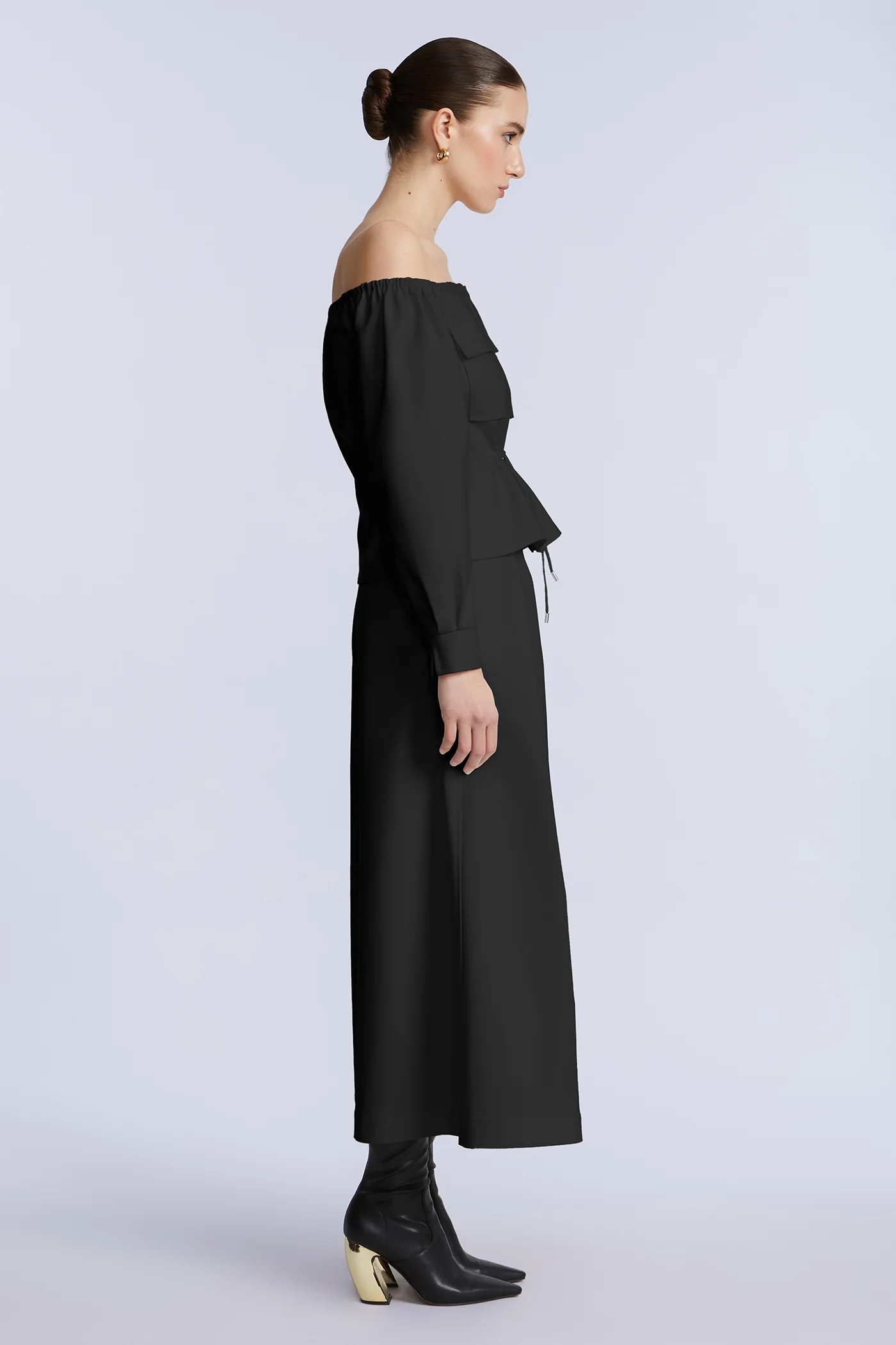 Off Shoulder Drawstring Top