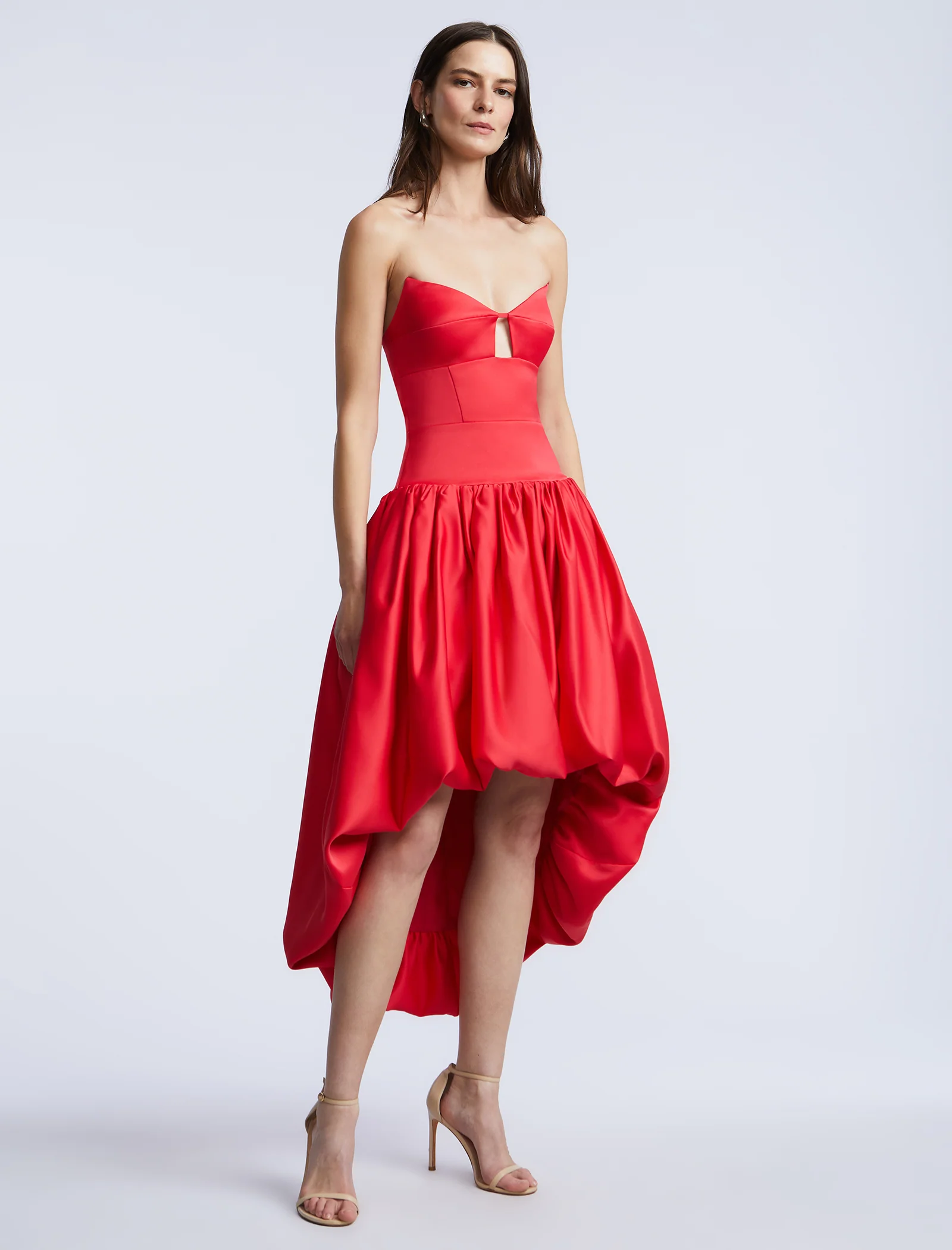 Solid Bubble Hem Dress