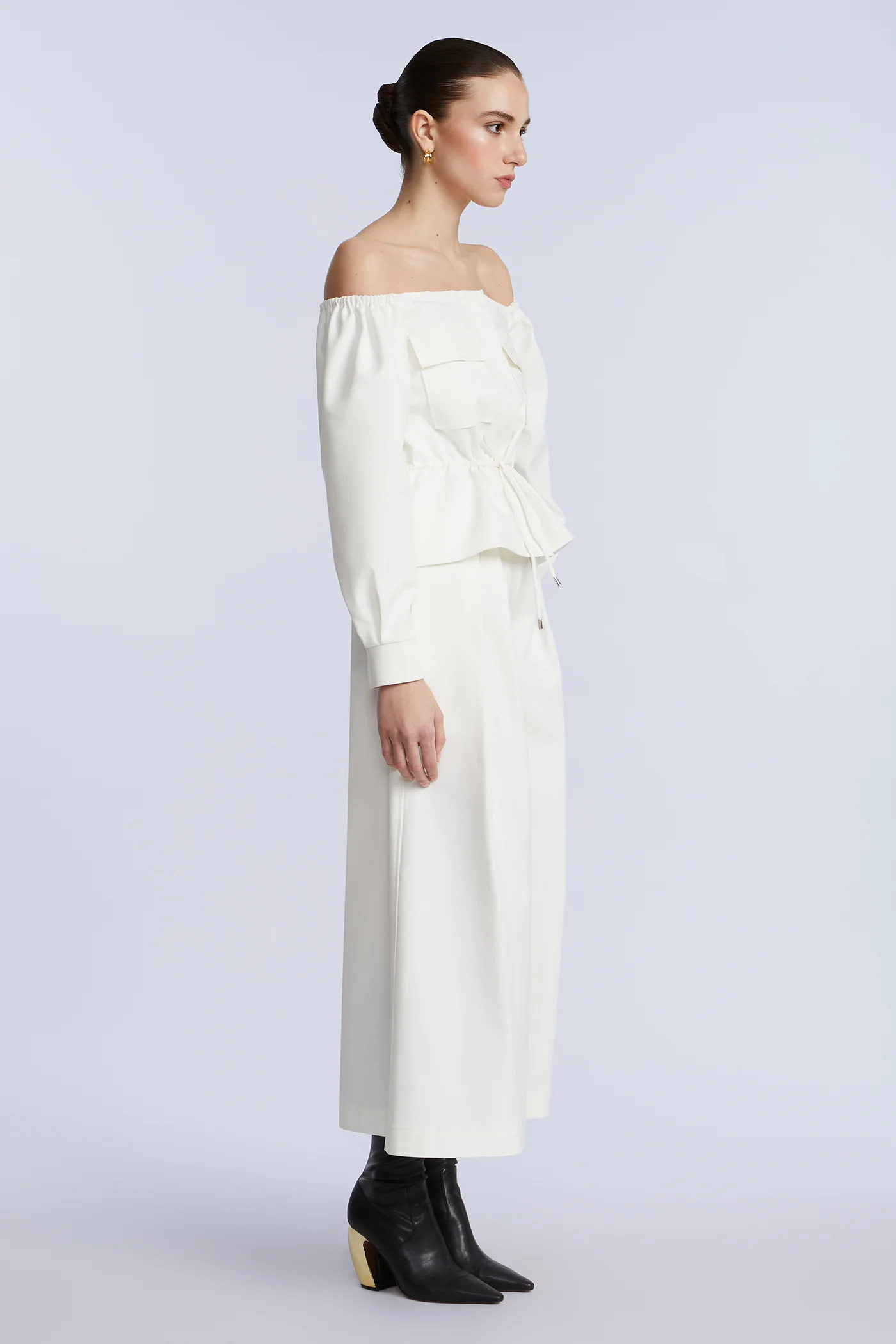 Off Shoulder Drawstring Top