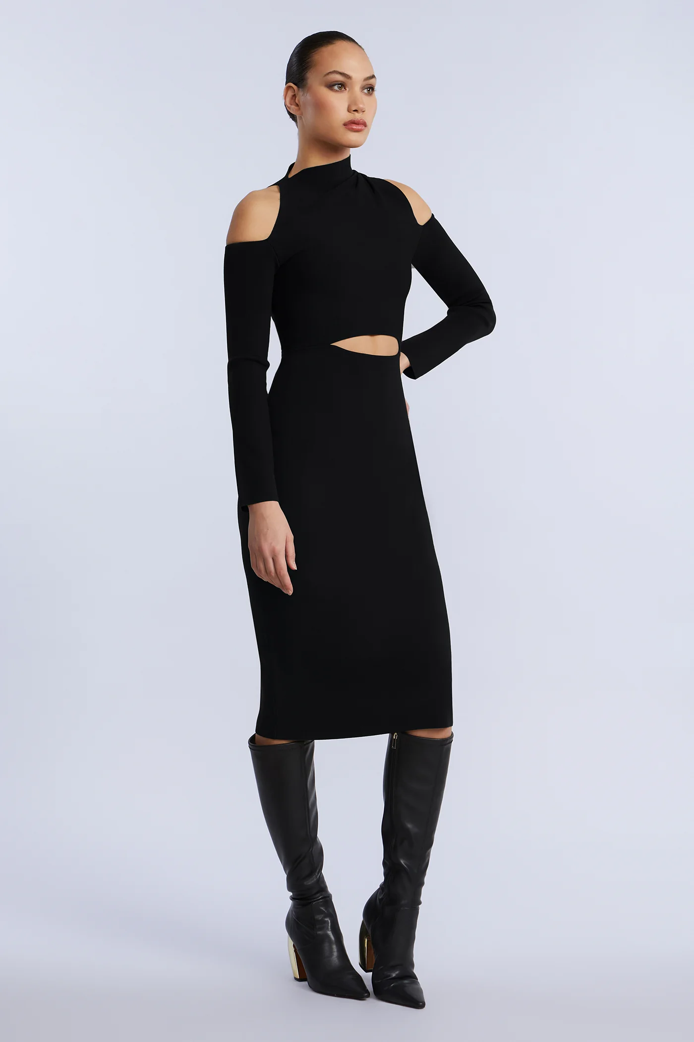 Cutout Cold Shoulder Dress