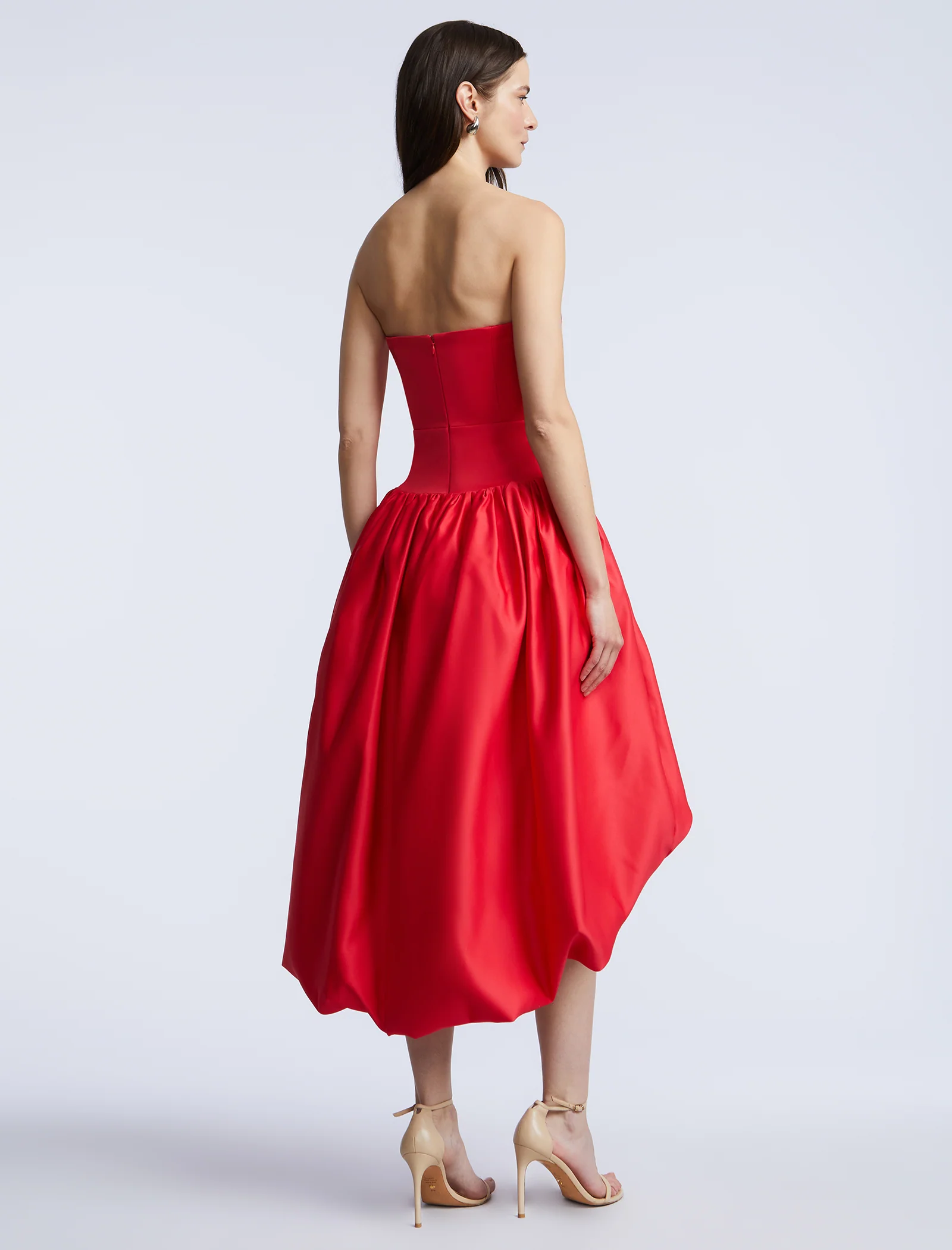 Solid Bubble Hem Dress