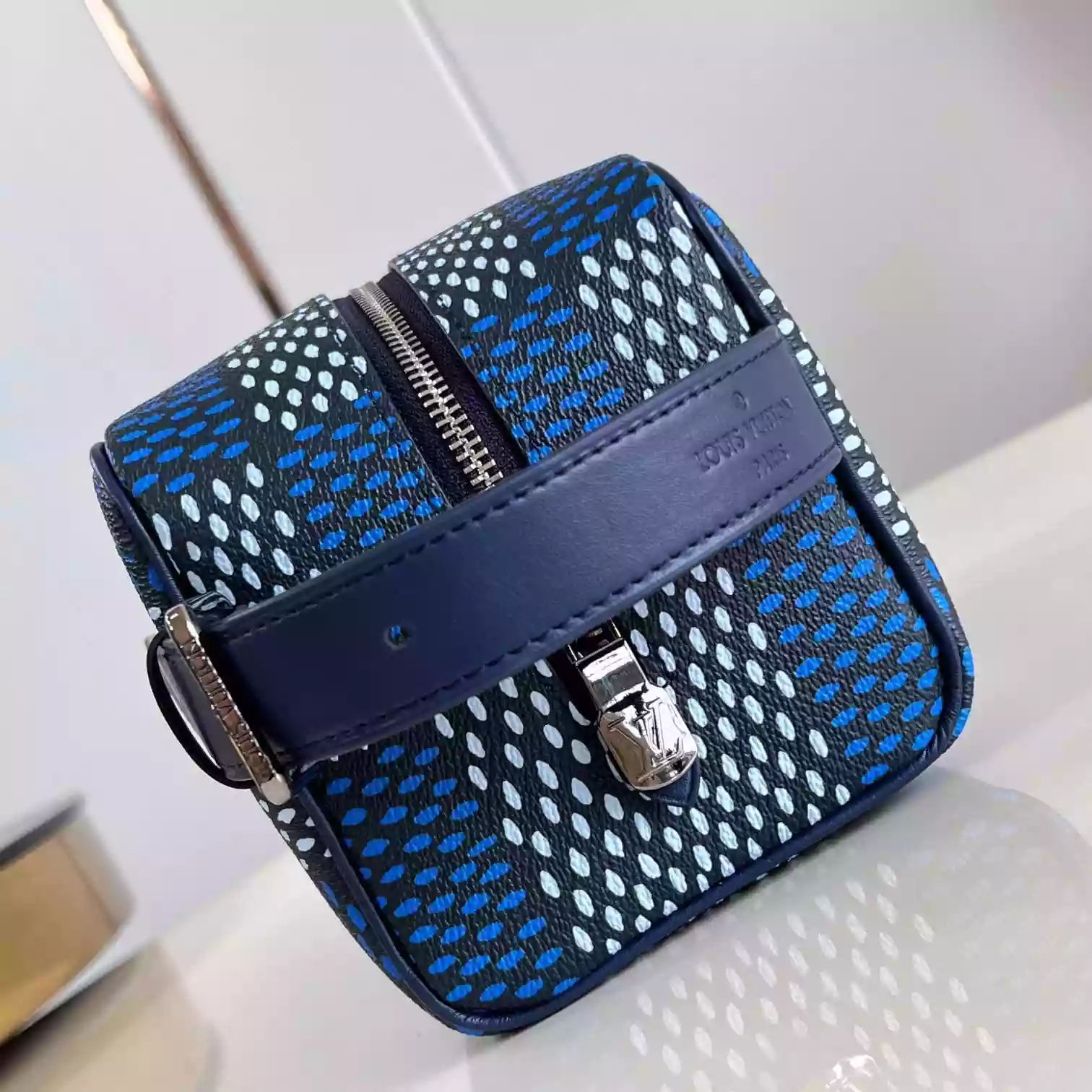 LOCKER DOPP KIT BLUE DAMIER HERITAGE COATED CANVAS N40747 – LW400