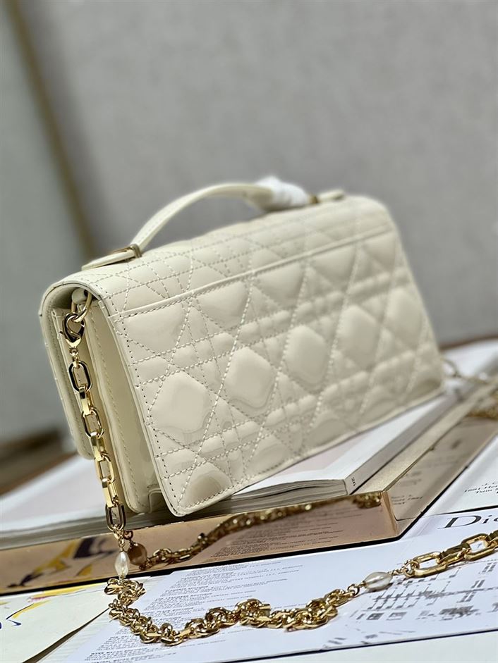 DIOR MISS DIOR MINI BAG BEIGE CANNAGE LAMBSKIN – DOB054