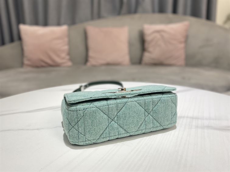 DIOR SMALL DIOR CARO BAG BLUE SUPPLE CANNAGE CALFSKIN – DOB074