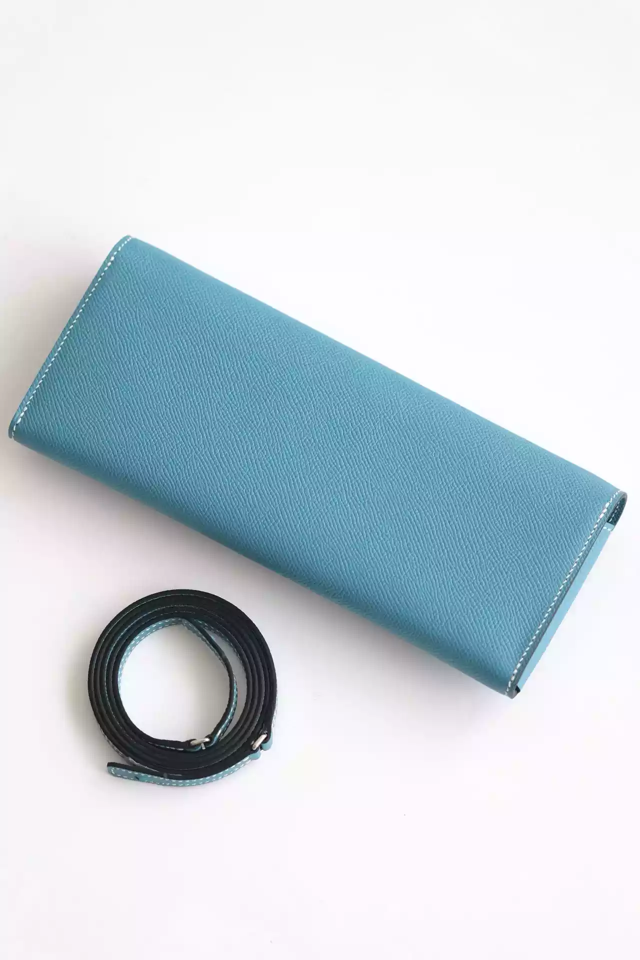 Hermes Maillon To Go Wallet in Blue Jean Epsom Calfskin – HW175