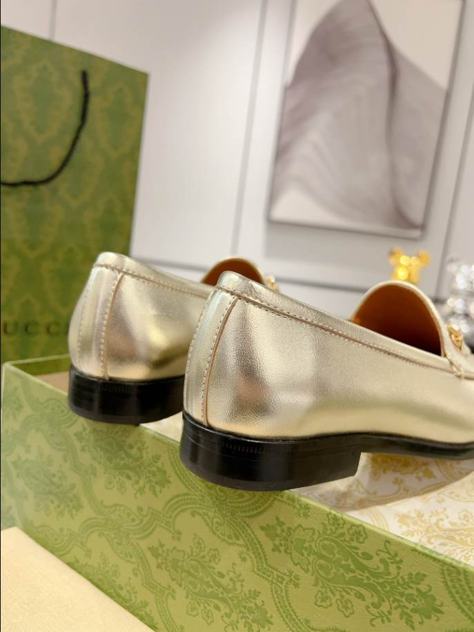 Gucci Jordaan Gold Leather Loafer – GL071