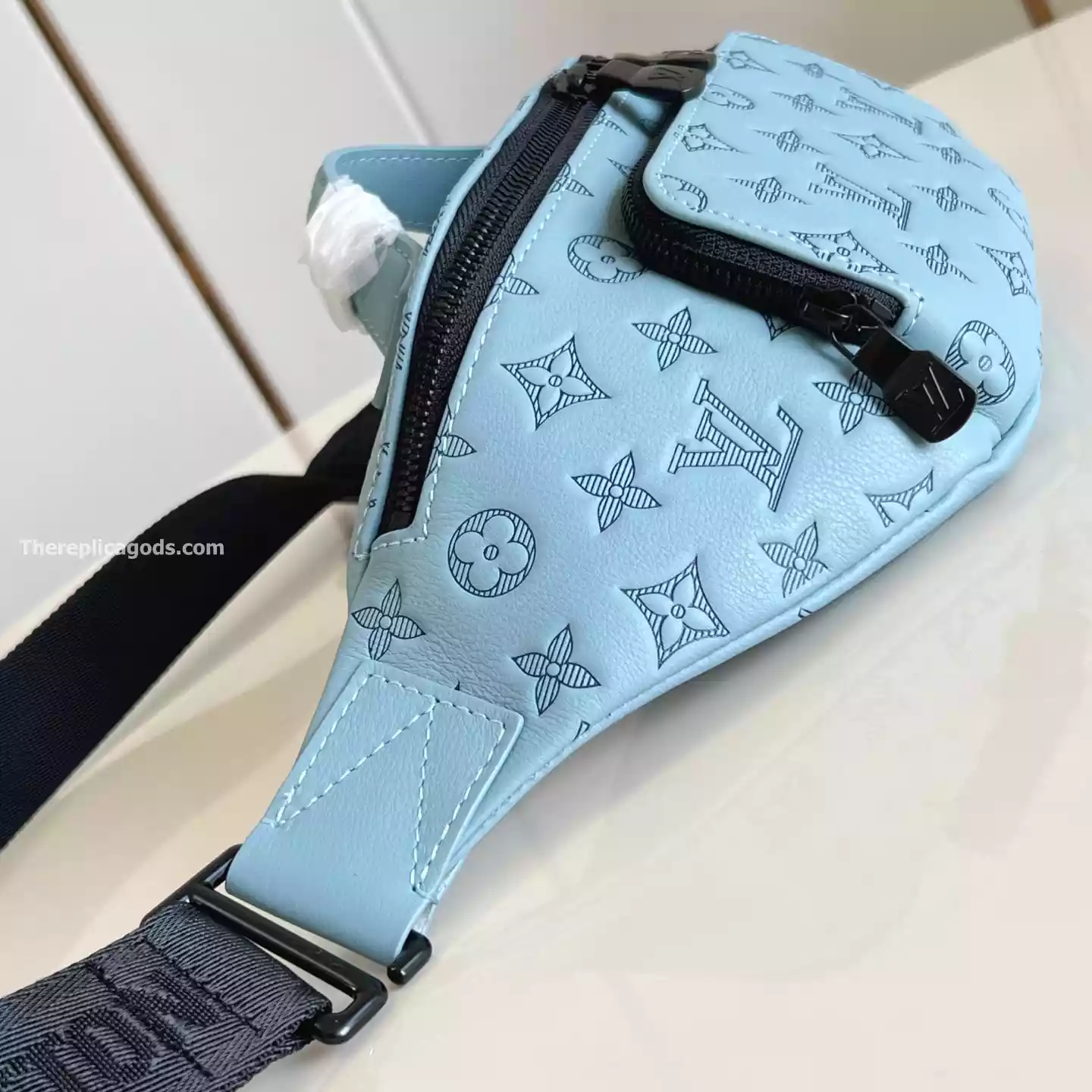 RUSH BUMBAG SKY BLUE MONOGRAM SHADOW – LW305