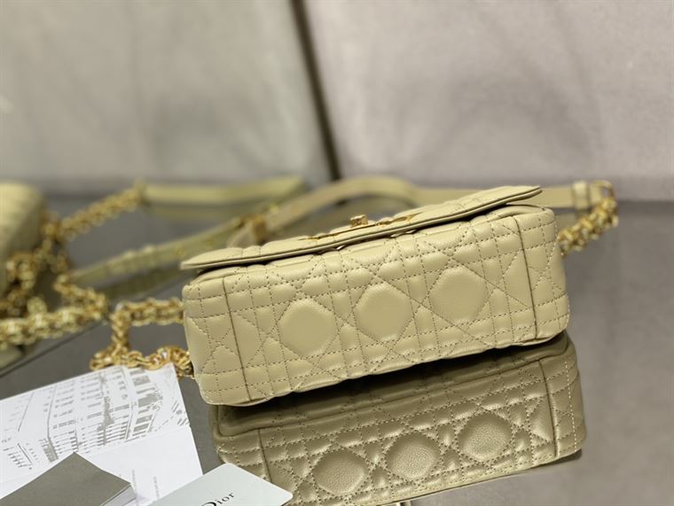 DIOR SMALL DIOR CARO BAG GOLD STONE SUPPLE CANNAGE CALFSKIN – DOB118