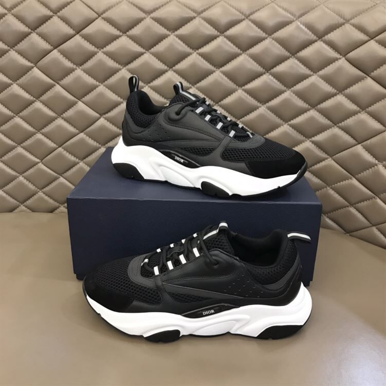 DIOR B22 SNEAKERS BLACK TECHNICAL MESH AND CALFSKIN – DO004