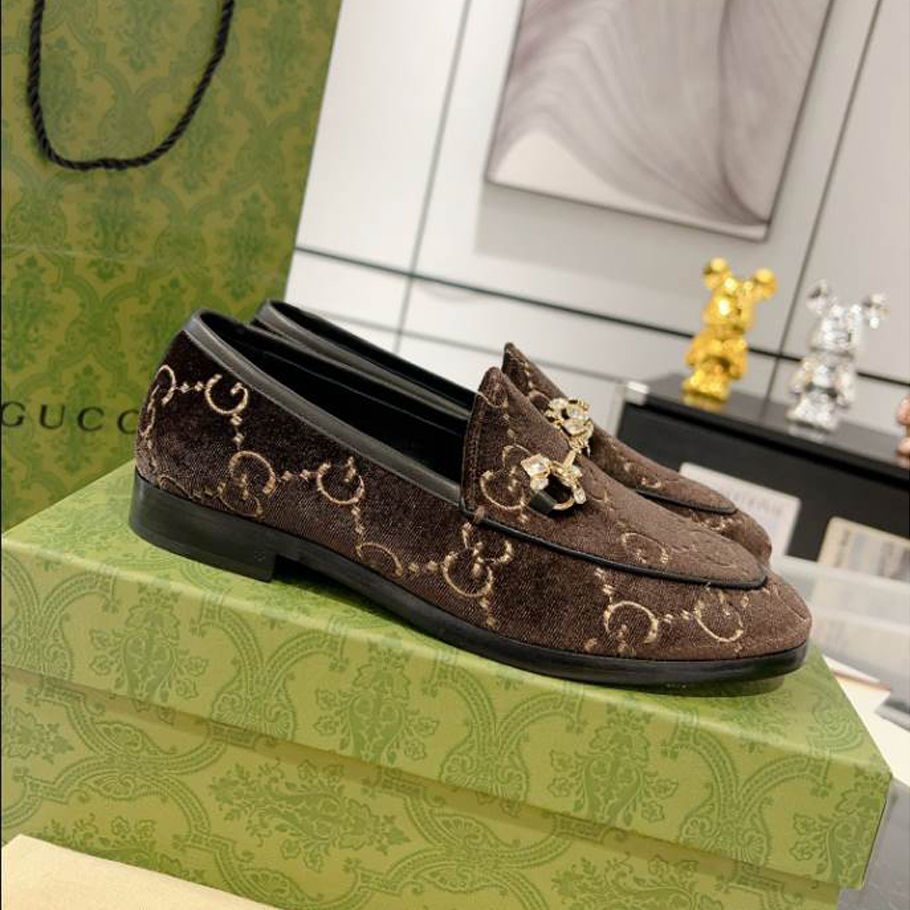 Gucci Horsebit Brown Velvet Loafer – GL060