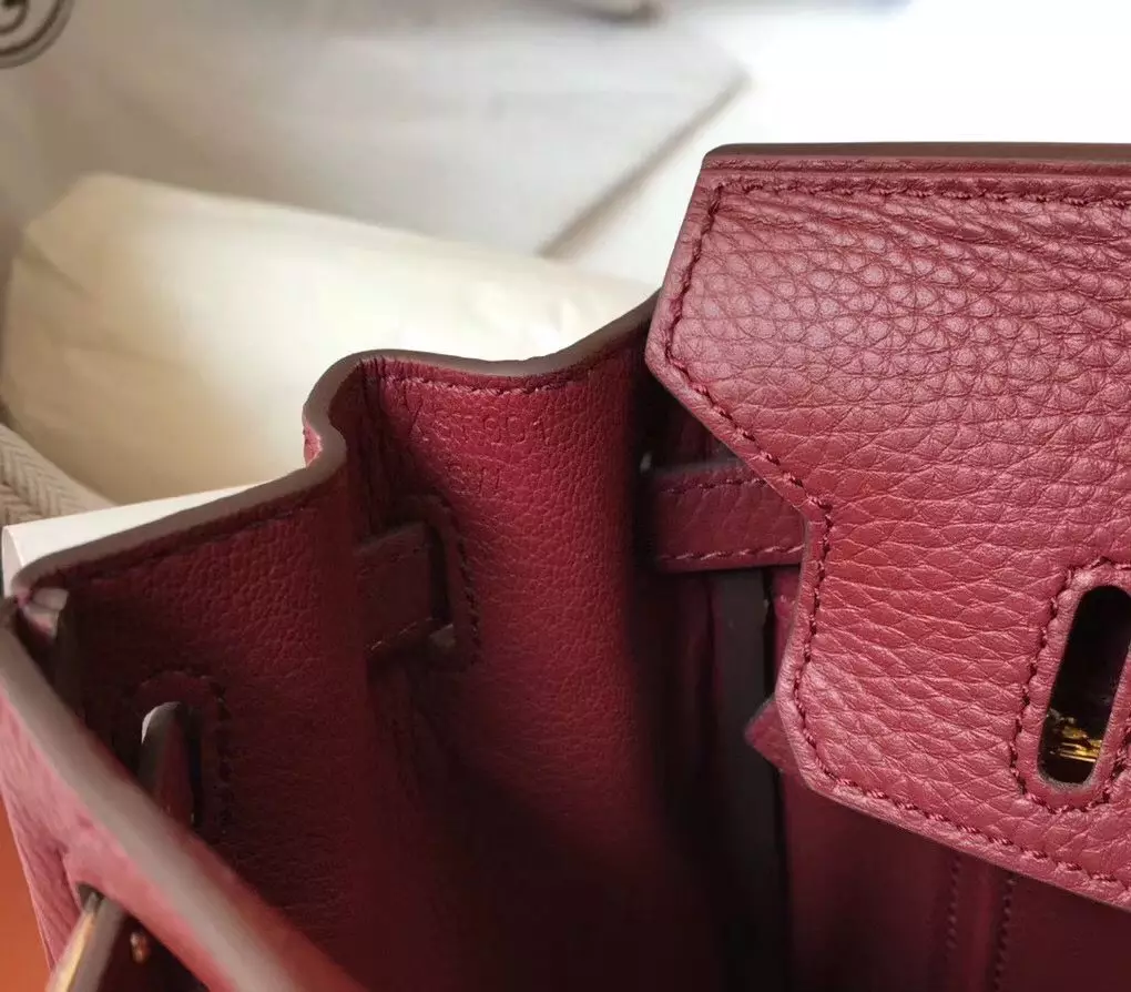Hermes Birkin 30cm Bag In Bordeaux Clemence Leather GHW – HW032