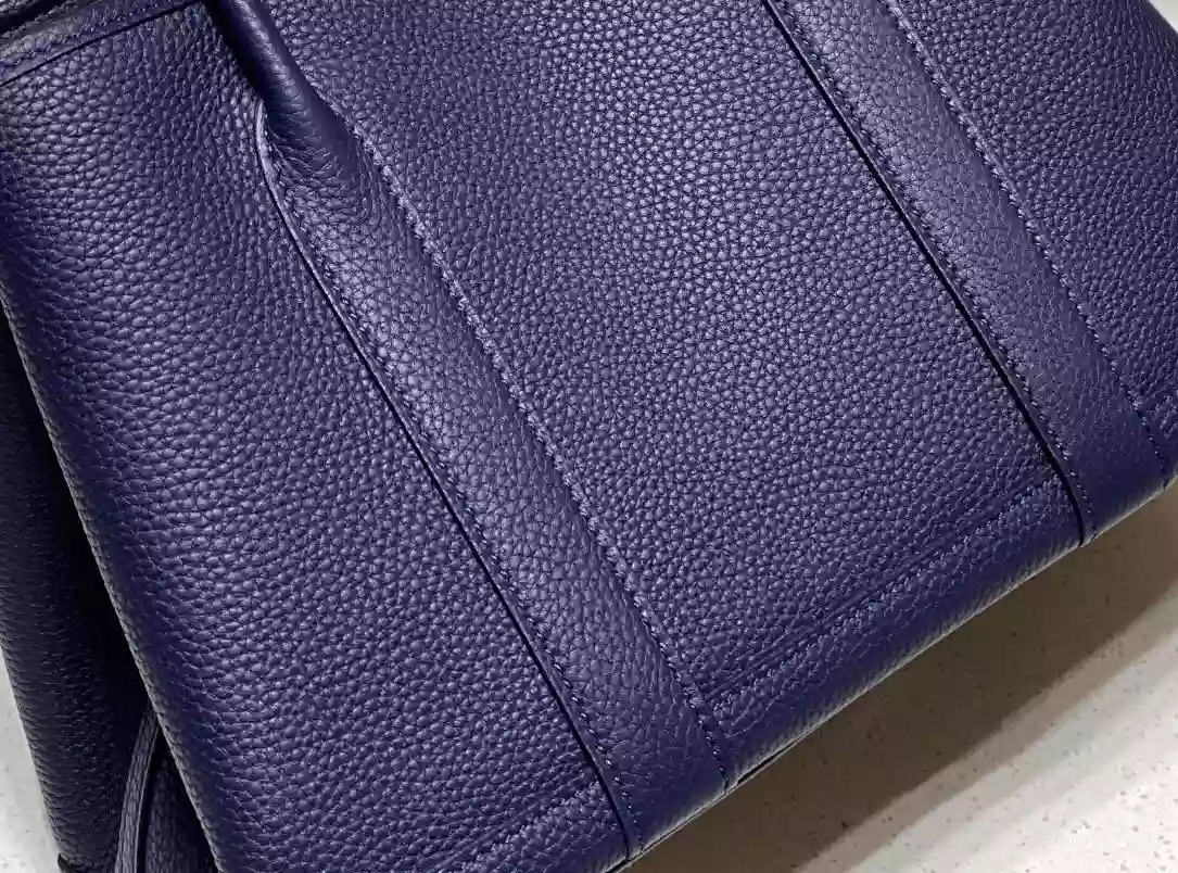 Hermes Garden Party 30 Bag In Blue Saphir Taurillon Leather – HW071