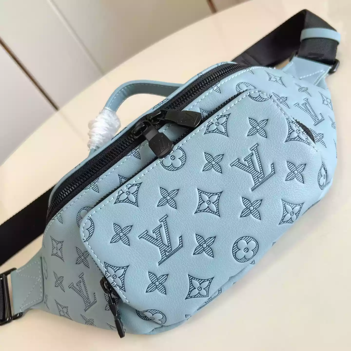 RUSH BUMBAG SKY BLUE MONOGRAM SHADOW – LW305