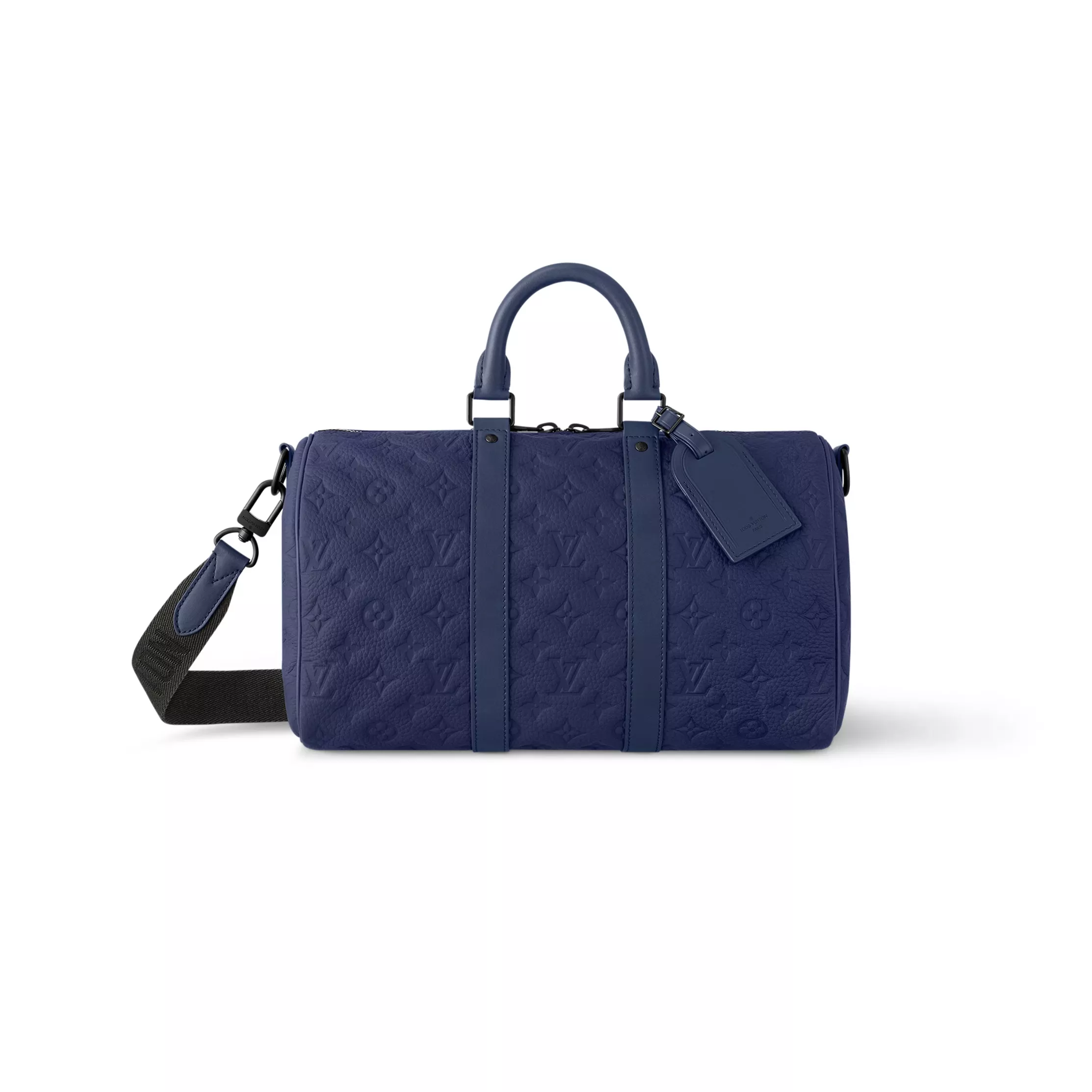 KEEPALL BANDOULIERE 35 BLUE MONOGRAM TAURILLON LEATHER M11691 – LW434