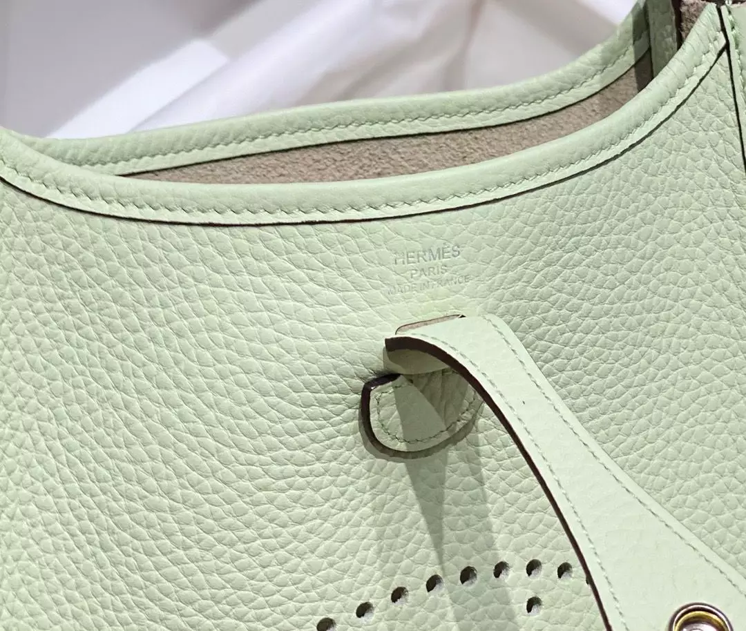 Hermes Evelyne III TPM Bag In Vert Fizz Clemence Leather – HW044