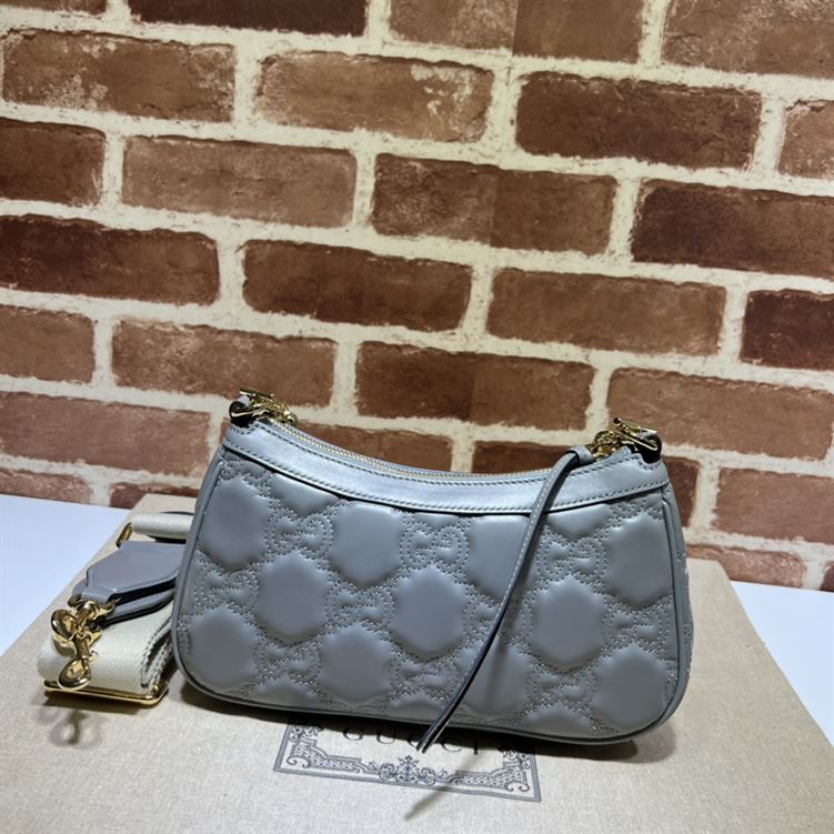 GUCCI GG MATELASSE HANDBAG WITH GREY LEATHER – GB90