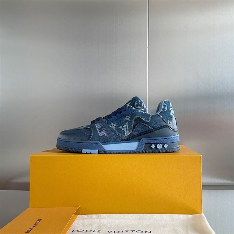 LOUIS VUITTON X NIGO TRAINER SNEAKERS IN BLUE – LVS005