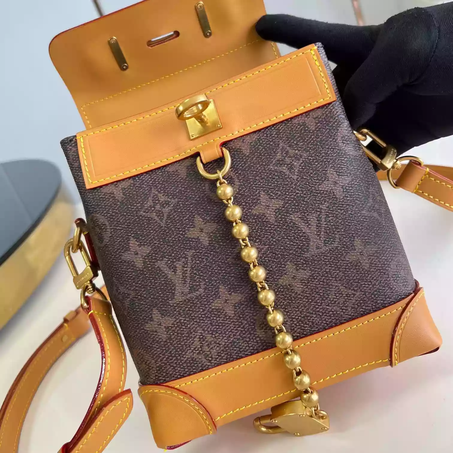 STEAMER 15 BROWN MONOGRAM DUST CANVAS M11630 – LW436