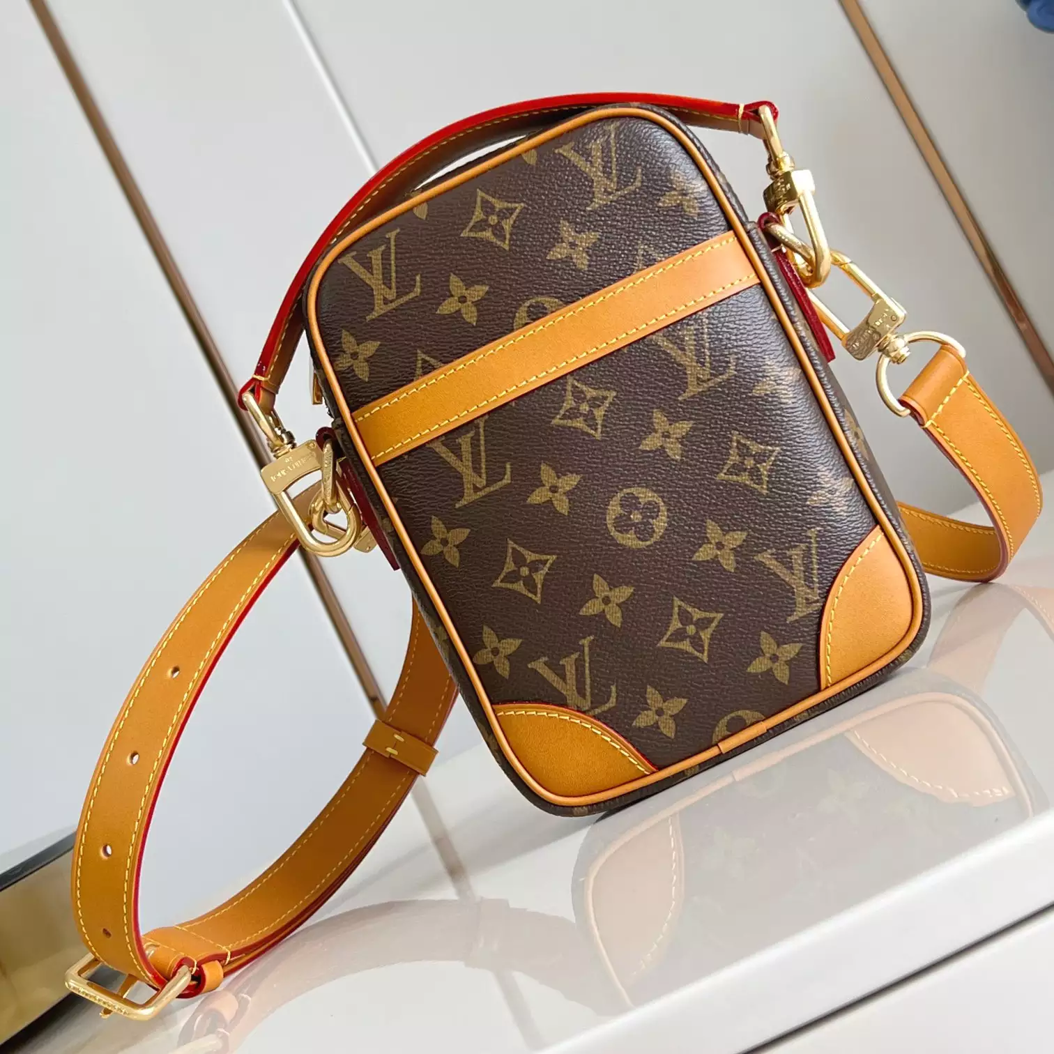 DANUBE CROSSBODY BAG BROWN MONOGRAM CANVAS M14013 – LW283