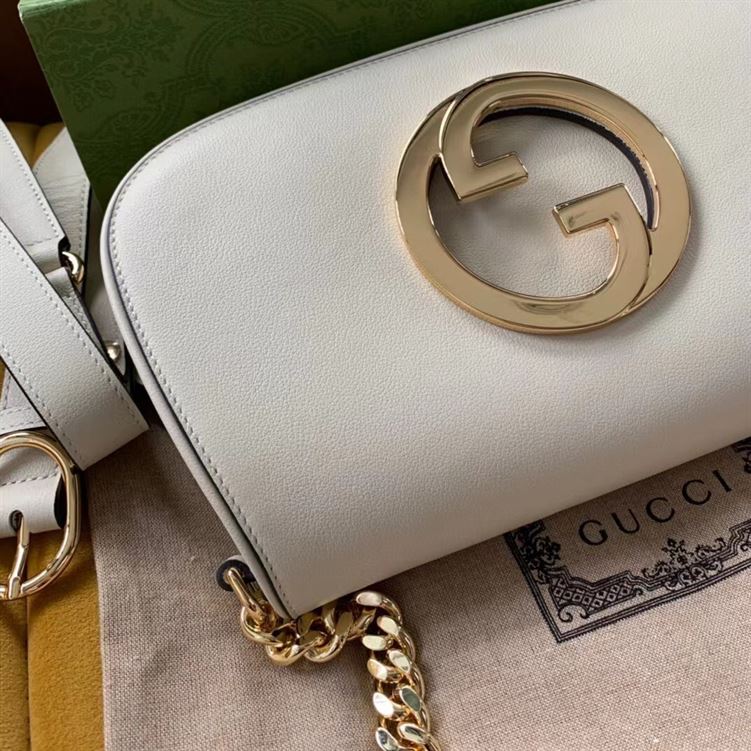 GUCCI BLONDIE SHOULDER BAG IN WHITE LEATHER – GB79