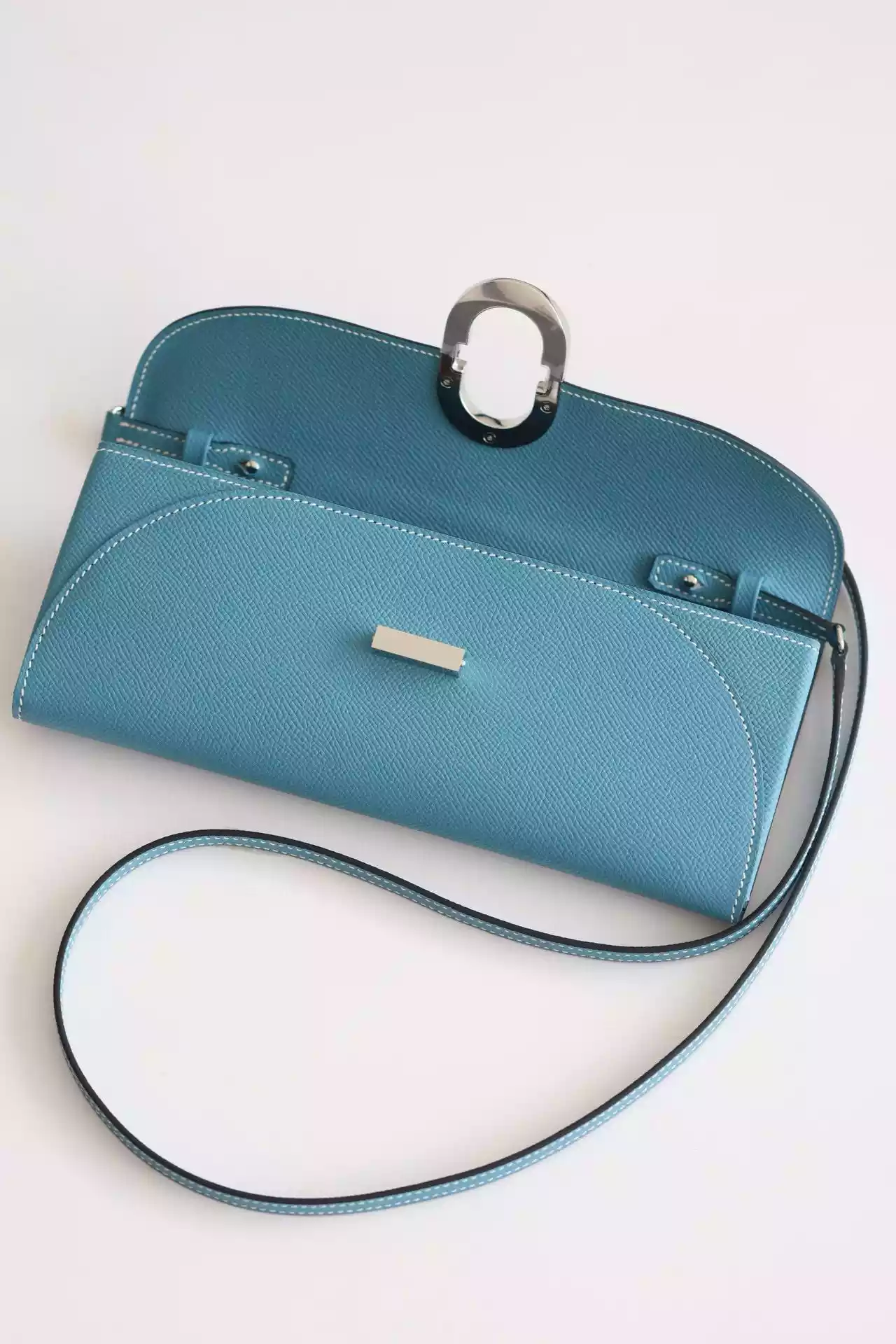 Hermes Maillon To Go Wallet in Blue Jean Epsom Calfskin – HW175