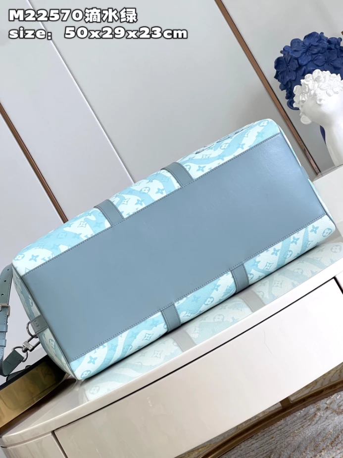 KEEPALL BANDOULIERE 50 BAG IN MONOGRAM AQUAGARDEN M22570 – LW374