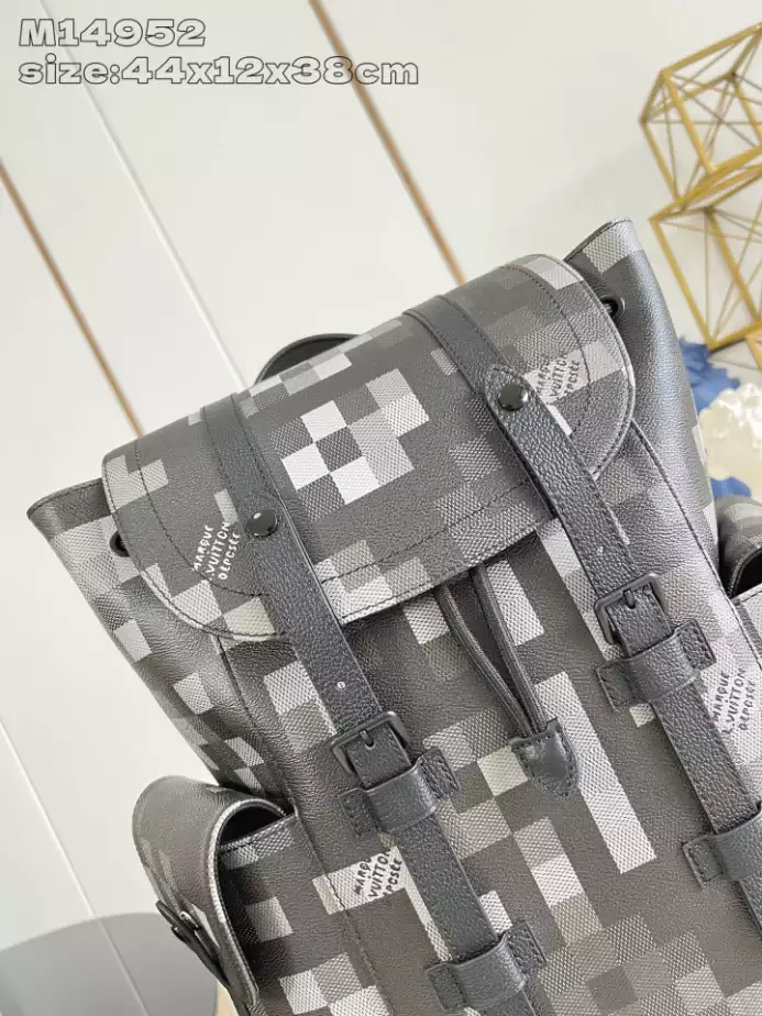 CHRISTOPHER MM BACKPACK BLACK DAMOFLAGE BLACK CANVAS M14952 – LW334