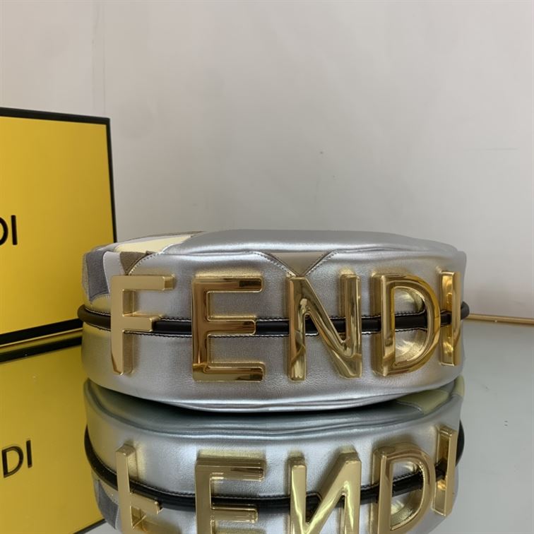 FENDIGRAPHY MEDIUM LEATHER BAG WITH MULTICOLOUR INLAY – F024