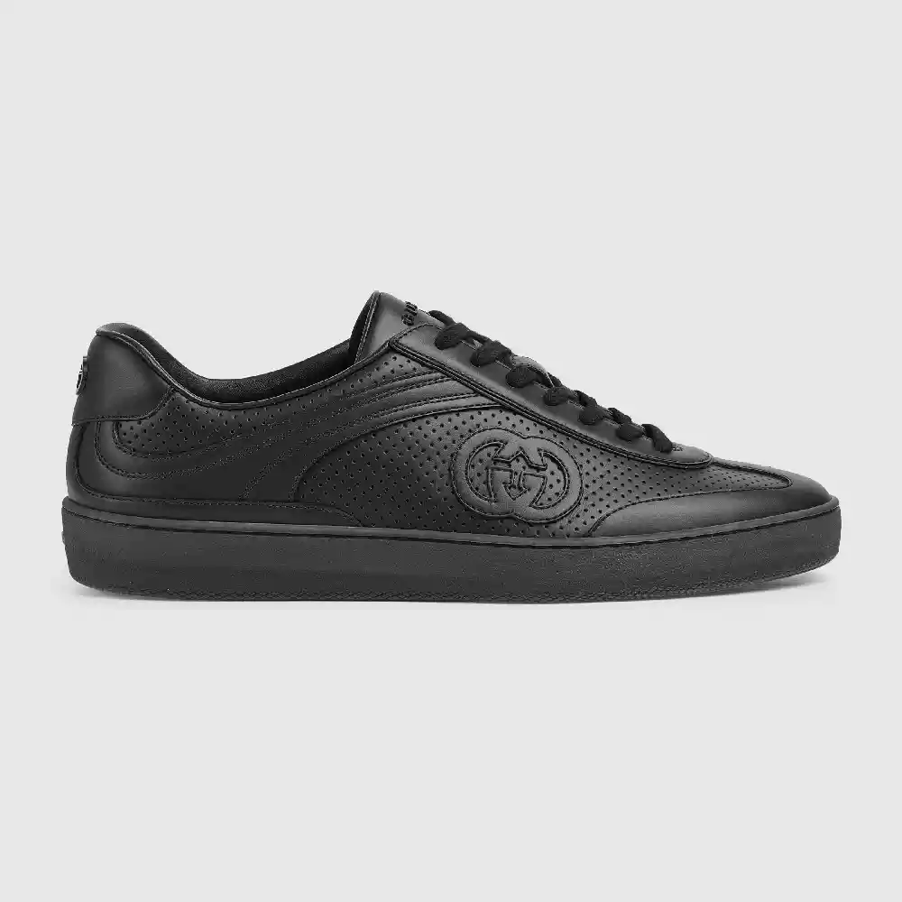 MEN’S G75 SNEAKER IN BLACK LEATHER – GCC259