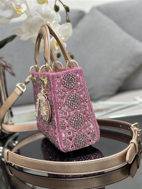 DIOR SMALL LADY DIOR PINK BAG – DOB039