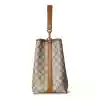 GUCCI GG CANVAS EMBLEM MEDIUM BUCKET BAG BEIGE/BROWN 2025 – BG112